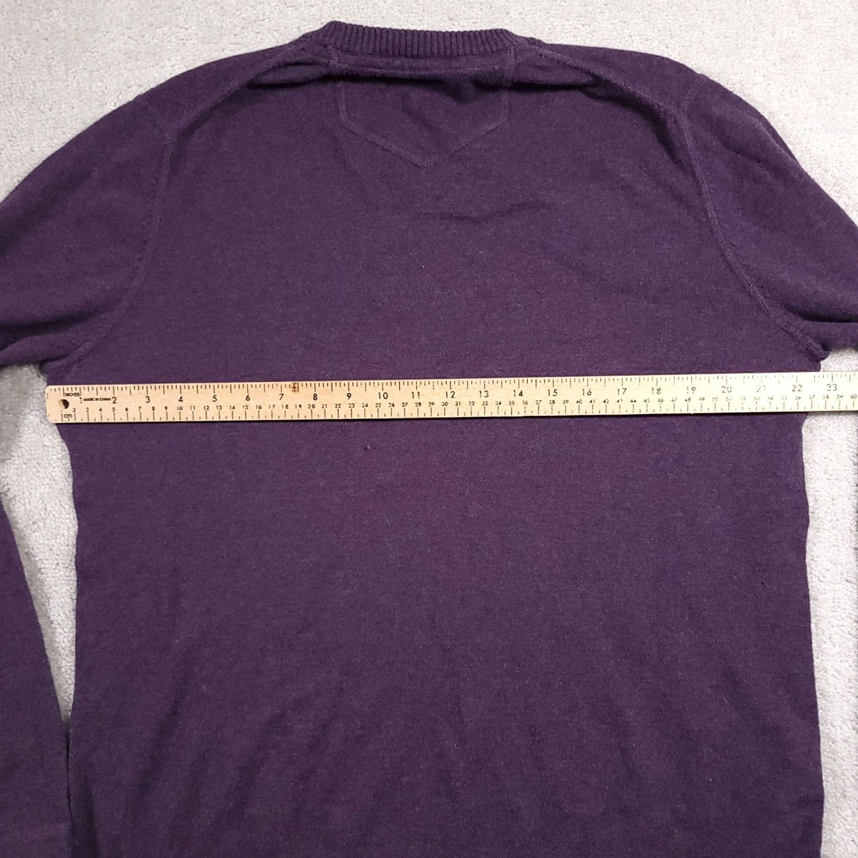 Eddie Bauer Eddie Bauer Sweater Mens Large Purple V-Neck Long Sleeve Knit Pullover Merino Wool Blend Shirt Size US L / EU 52-54 / 3 - 5 Thumbnail