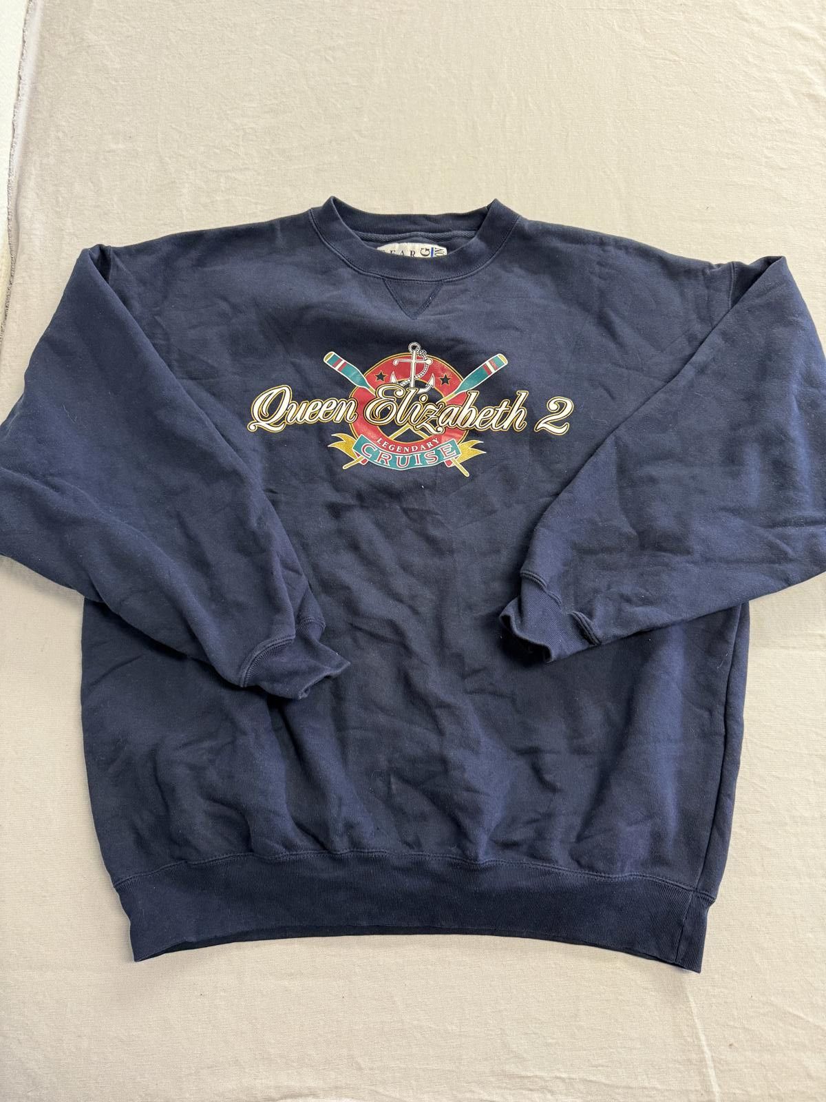Gear for Sports Vintage Queen Elizabeth 2 Sweatshirt QE2 Legendary Cruise Size US XL / EU 56 / 4 - 1 Thumbnail