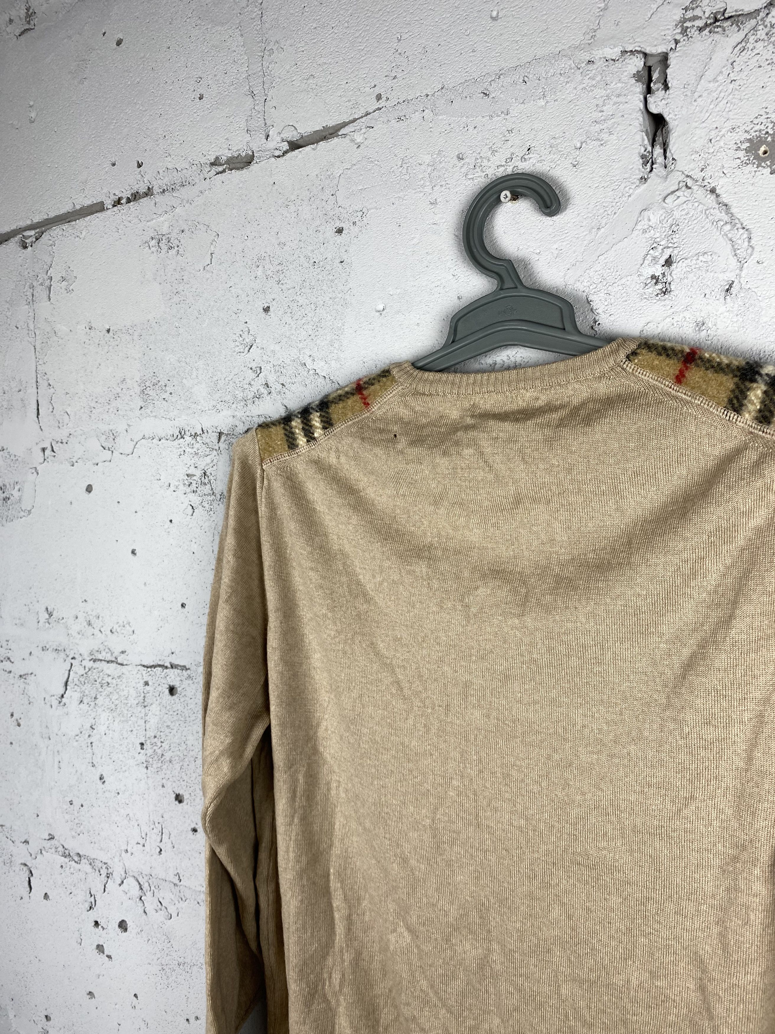 Burberry Burberry Wool Sweater V Neck Made in Italy Nova Check Size US L / EU 52-54 / 3 - 10 Thumbnail