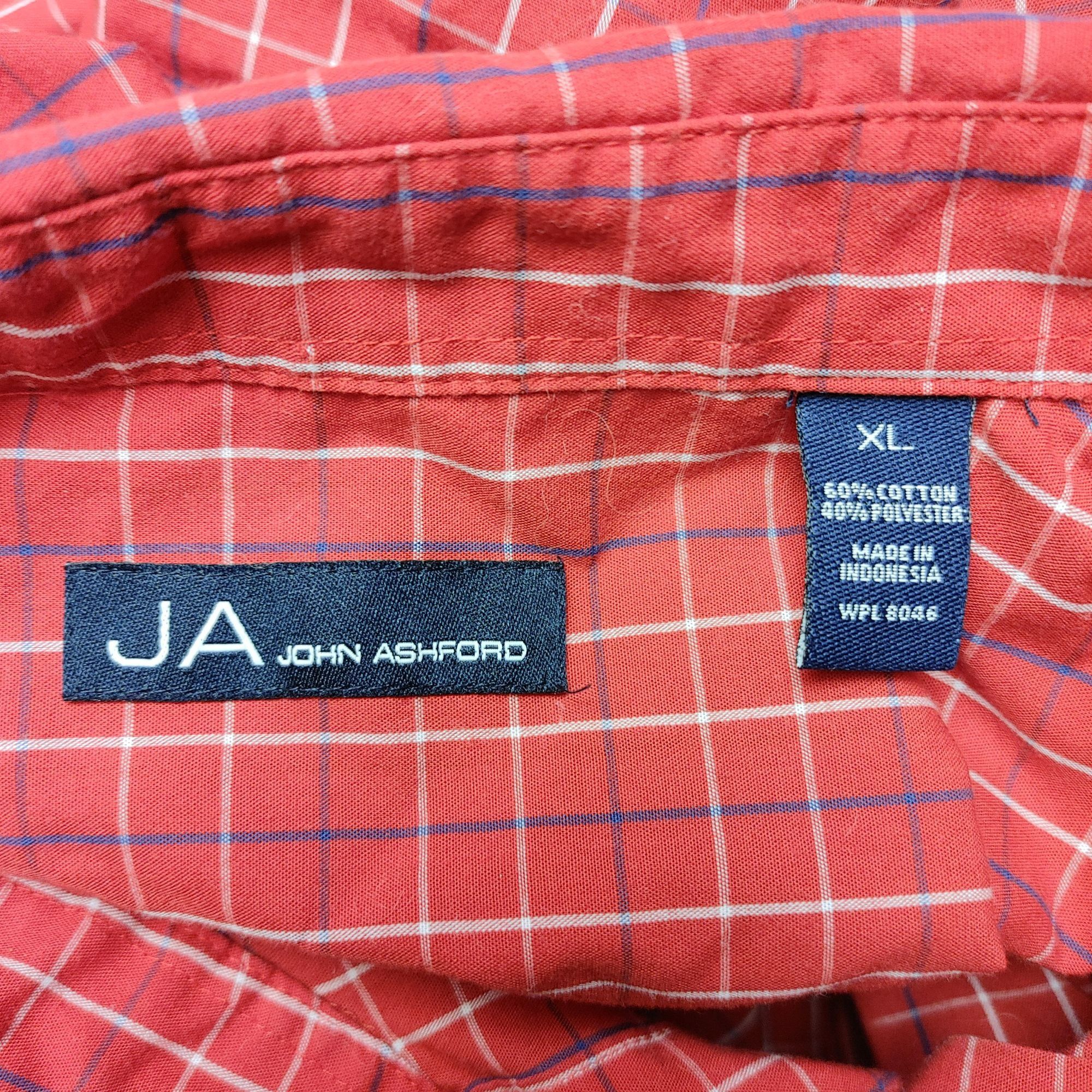 John Ashford JA | John Ashford Men's Short Sleeve Red Plaid Button Down C Size US XL / EU 56 / 4 - 3 Thumbnail