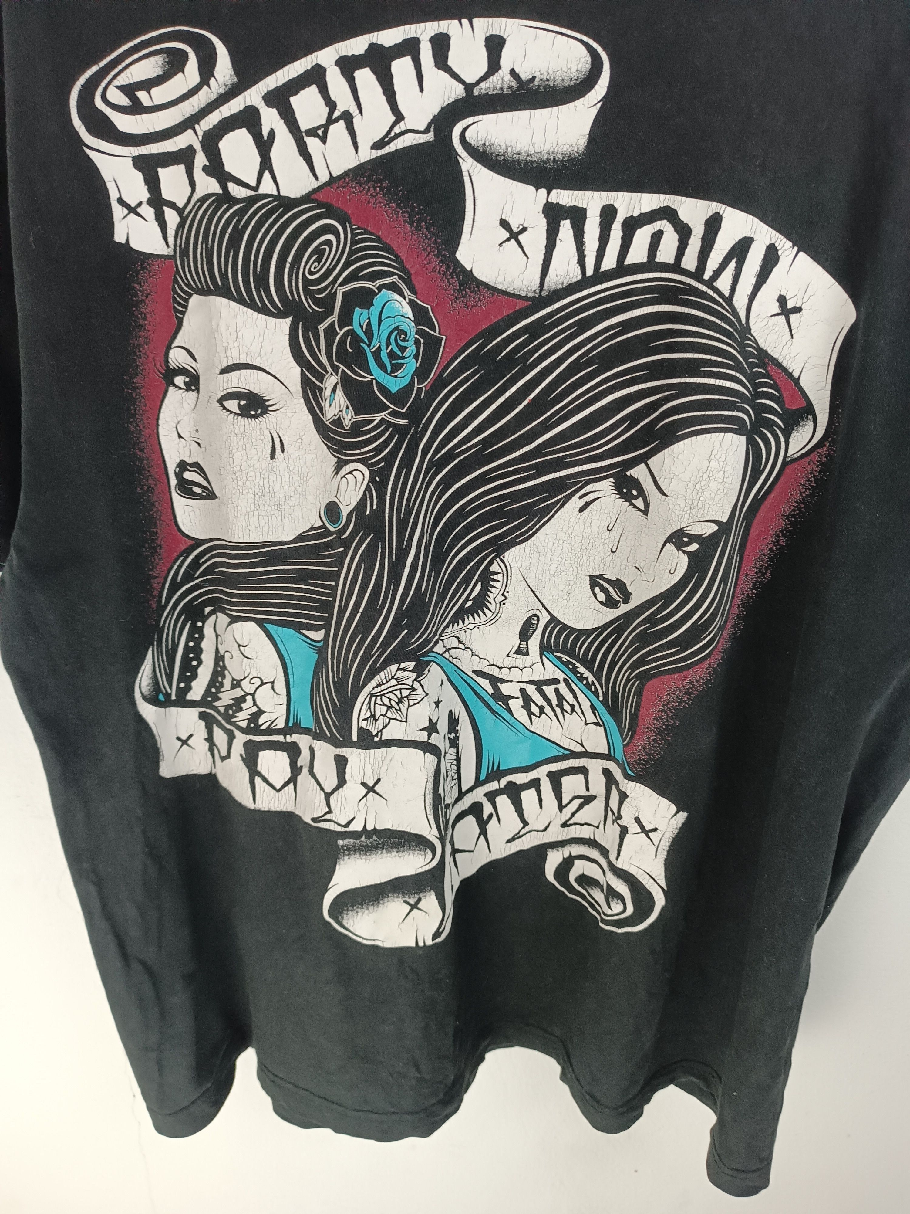 Vintage VINTAGE Y2K FATAL PARTY NOW PAY LATER SEXY ADULT TATOO PUNK Size US XL / EU 56 / 4 - 6 Thumbnail