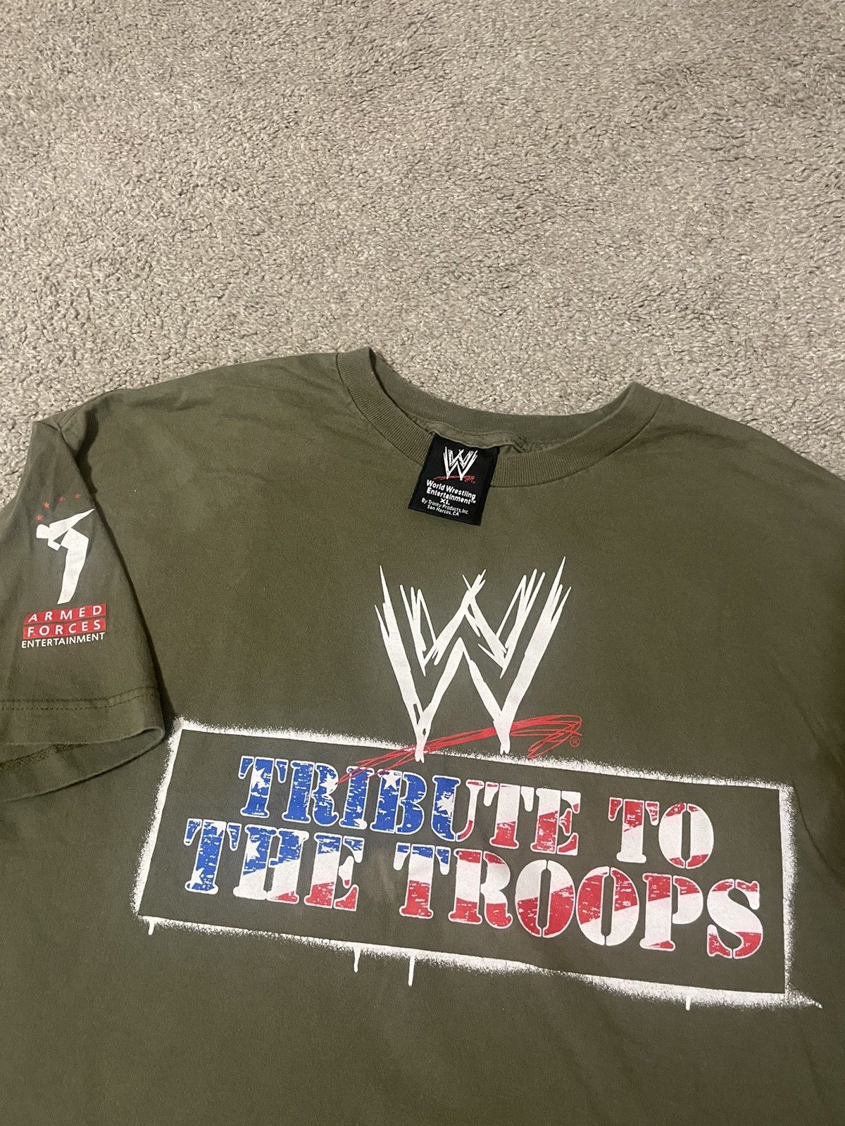Vintage × WWE Vintage Y2K Wwe Tribute To The Troops T Shirt Mens Size XL Size US XL / EU 56 / 4 - 2 Thumbnail