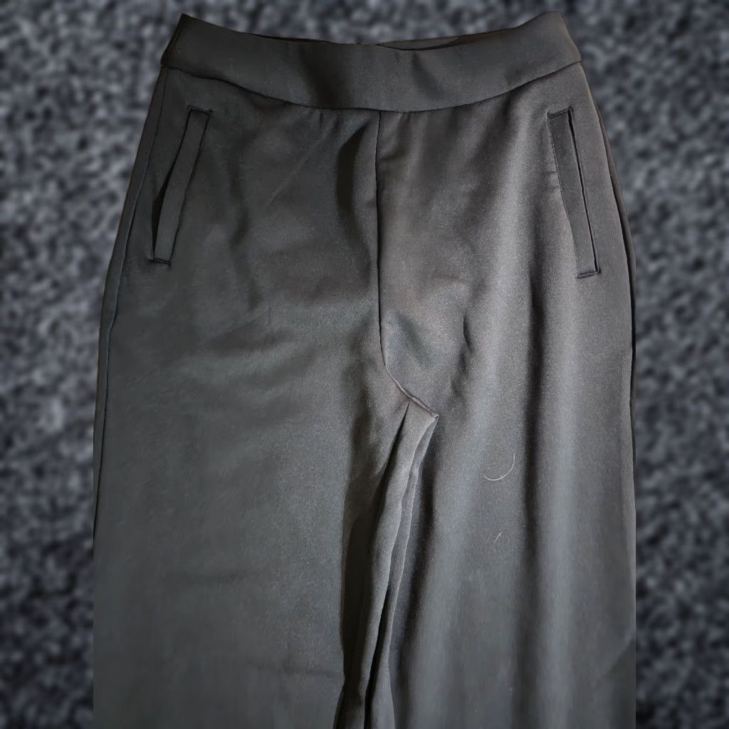 Vintage NWT Yitty Signature BHM Pants w/ Front Slit Back Zipper Closure Womens Large Black Leggings Jogger Size Lg Size 36" / US 14 / IT 50 - 1 Thumbnail