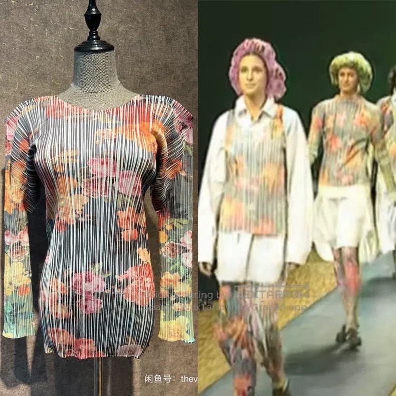 Issey Miyake Issey Miyake Peony Rose Pleated Top Size L / US 10 / IT 46 - 1 Thumbnail