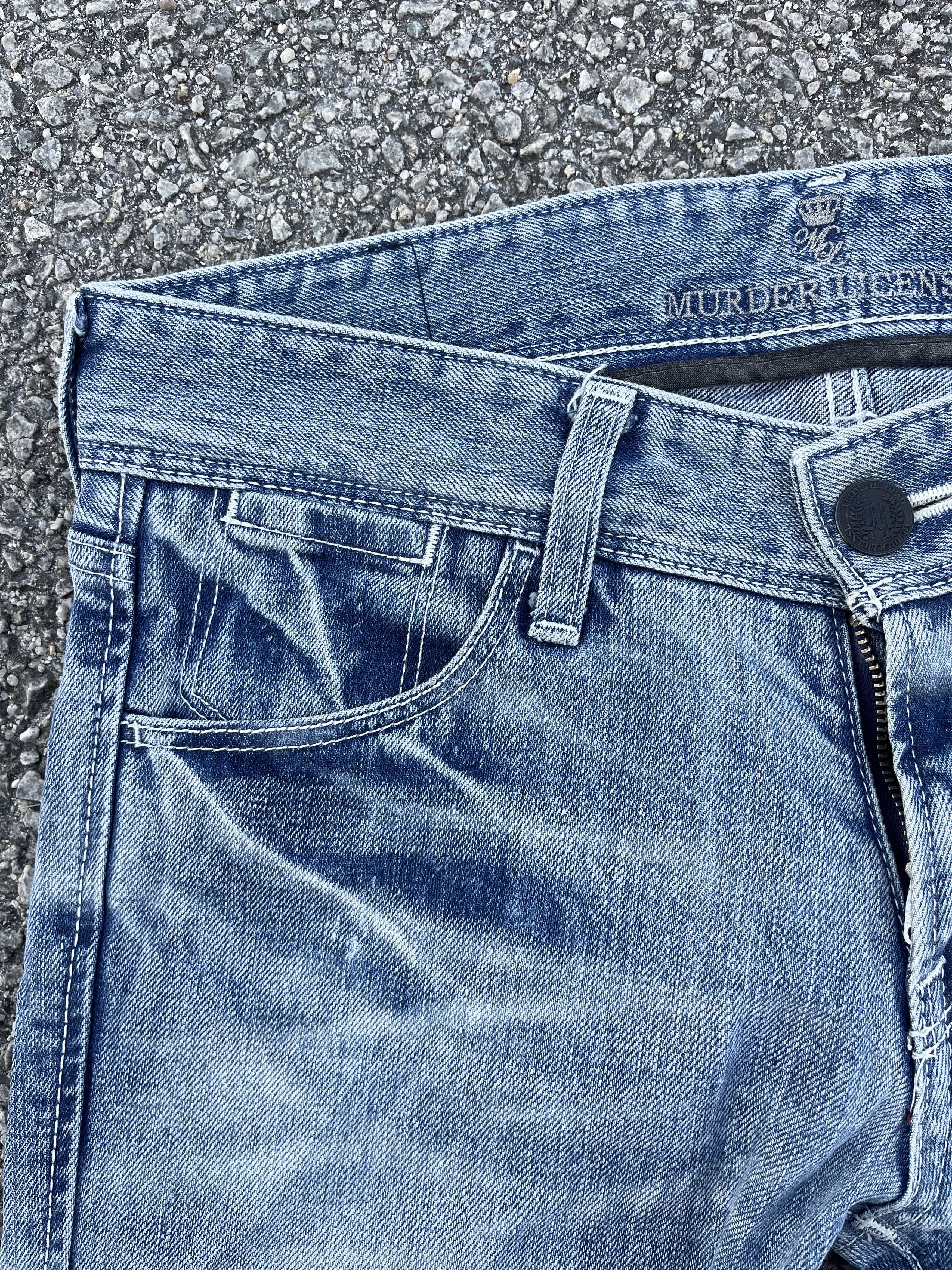 Le Grande Bleu (L.G.B.) Murder License Flare Low Rise Jeans Blue faded of the day Size US 32 / EU 48 - 15 Thumbnail