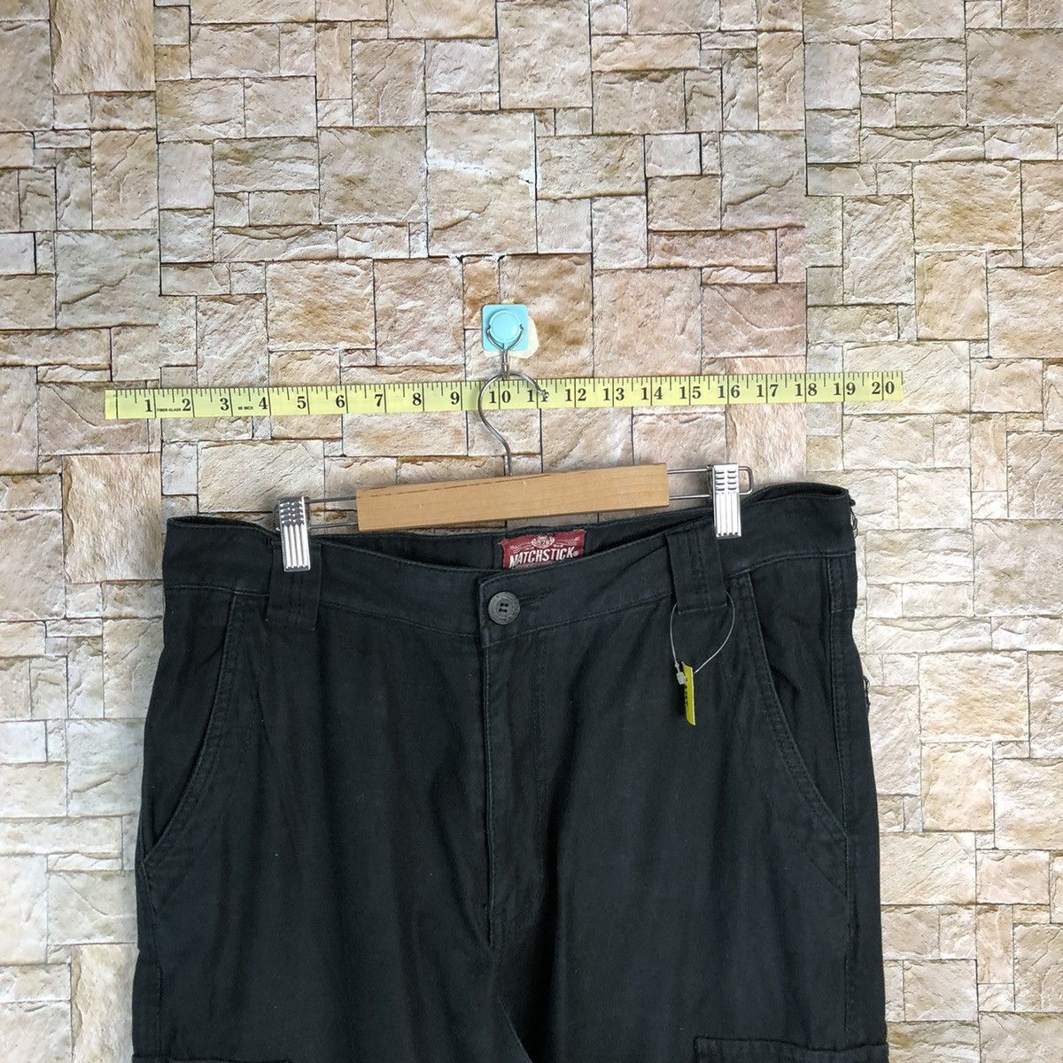 Japanese Brand Matchstick Black Cargo Multipocket Pants #A145 Size US 34 / EU 50 - 4 Thumbnail
