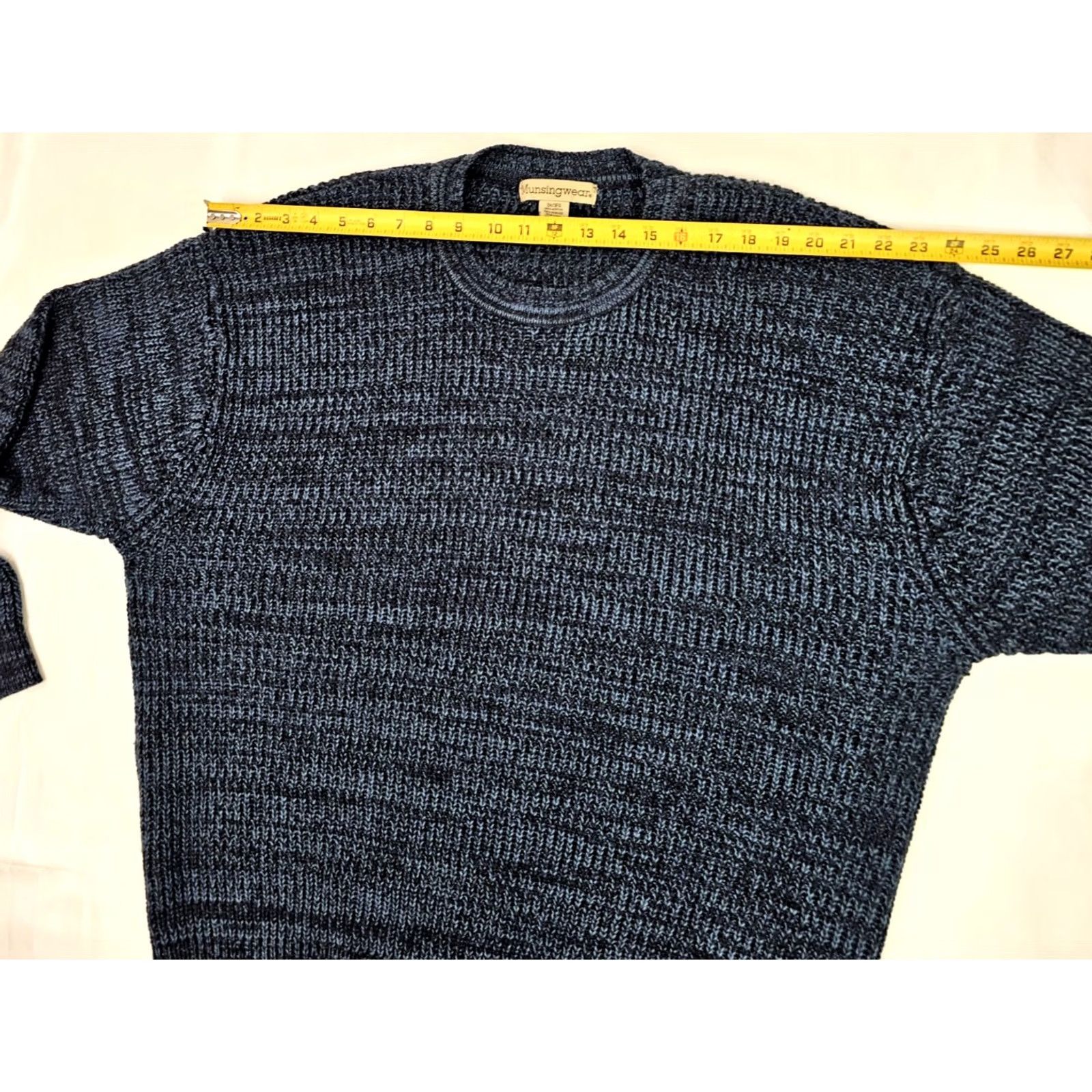 Vintage VINTAGE Penguin Munsingwear Cable Knit Pullover Sweater Men 3X Heather Blue Crew Neck Size US XXL / EU 58 / 5 - 3 Thumbnail