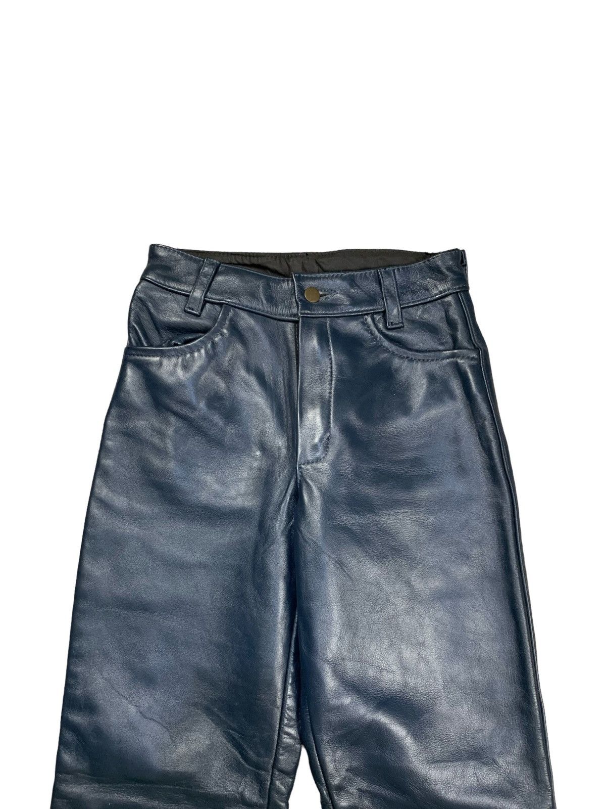 Kadoya 2000s Vanson - Indigo Leather Pants Size US 28 / EU 44 - 3 Thumbnail