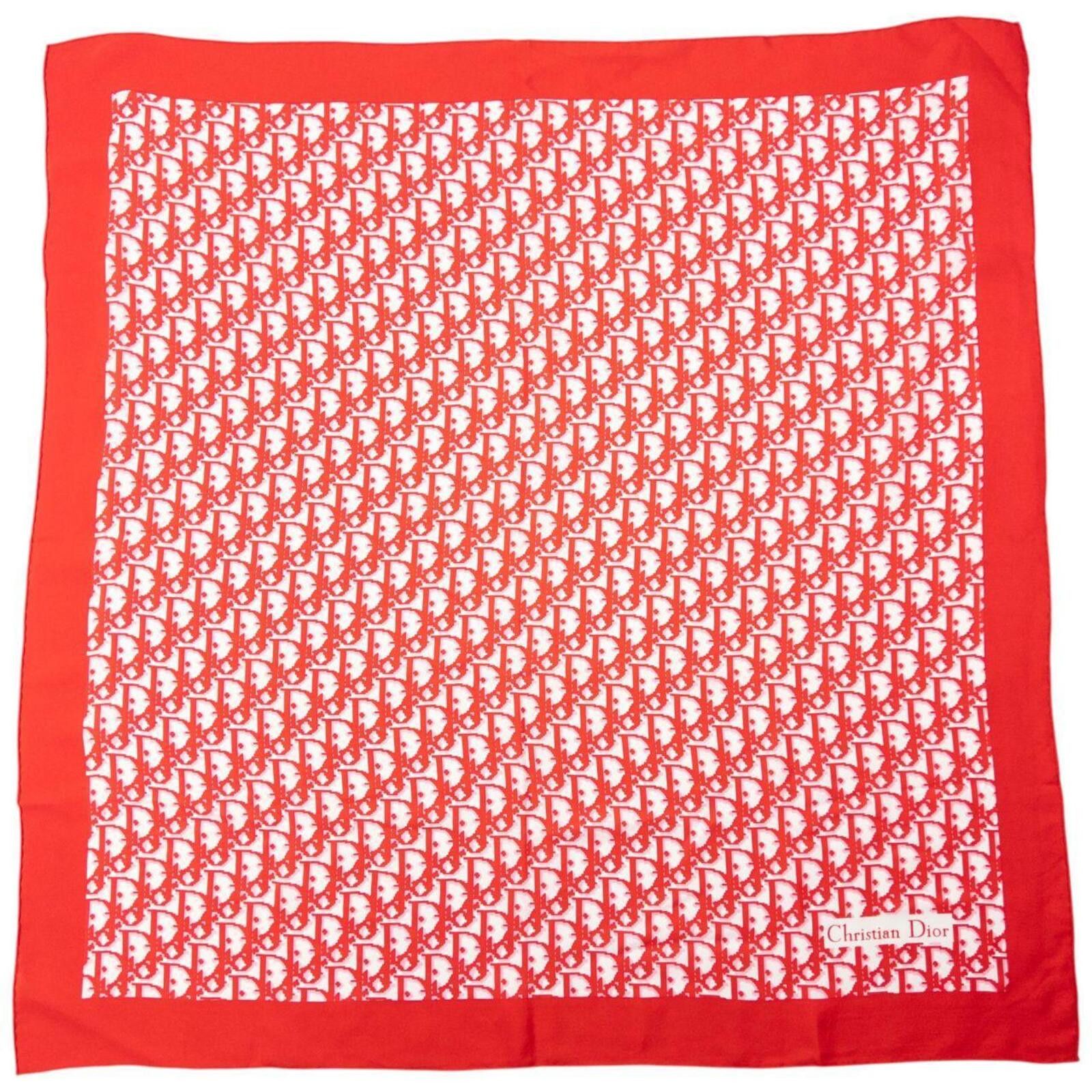 Vintage 90s Dior Monogram Pixel Silk Scarf