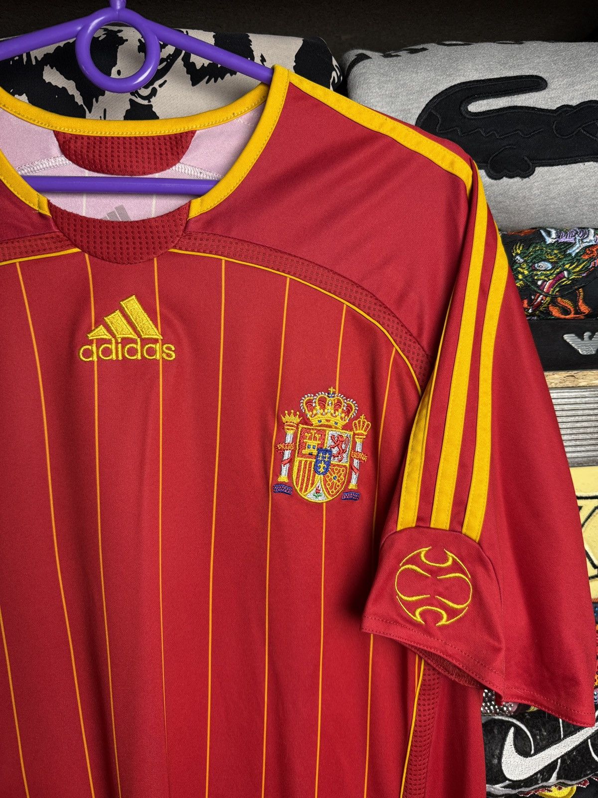 Adidas VINTAGE ADIDAS SPAIN 2005 FOOTBALL SOCCER HOME JERSEY Size US L / EU 52-54 / 3 - 4 Thumbnail