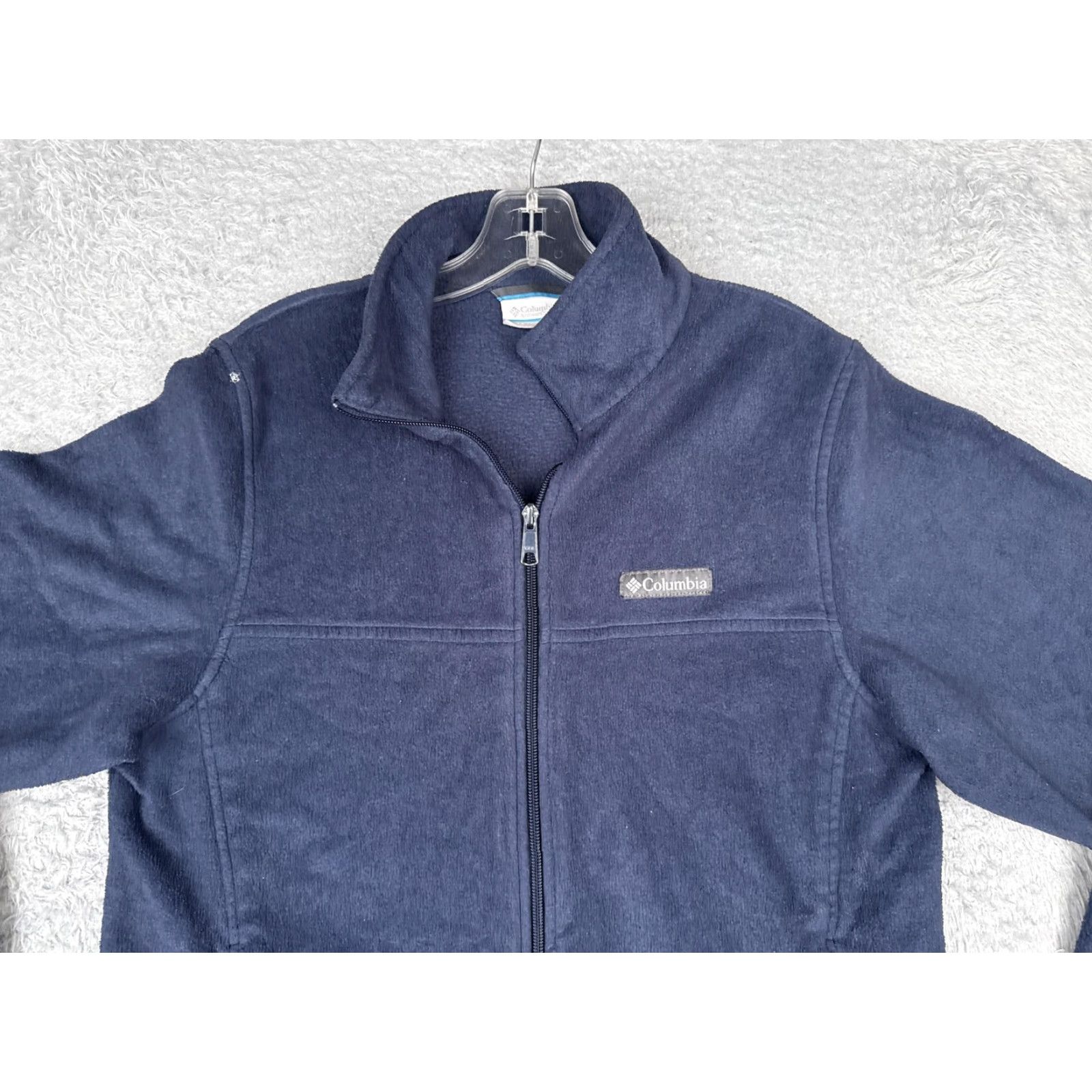 Vintage Columbia Fleece Jacket Women Medium Navy Blue Full Zip Outdoor XM3572 Jacket Size M / US 6-8 / IT 42-44 - 7 Thumbnail