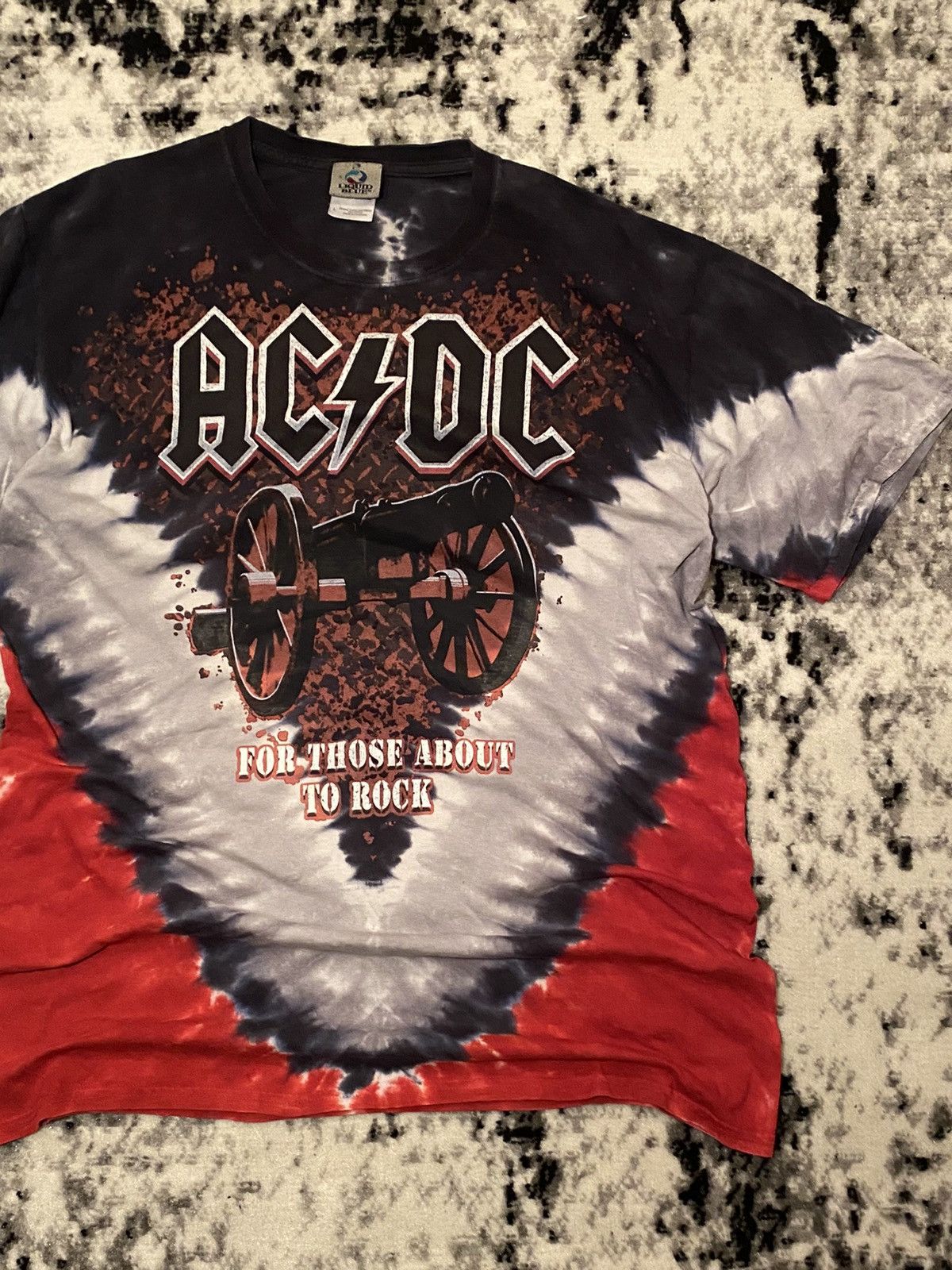 Band Tees × Liquid Blue × Vintage Vintage ACDC Tee Streetwear Big Central Logo Y2k Rock Size US M / EU 48-50 / 2 - 2 Thumbnail