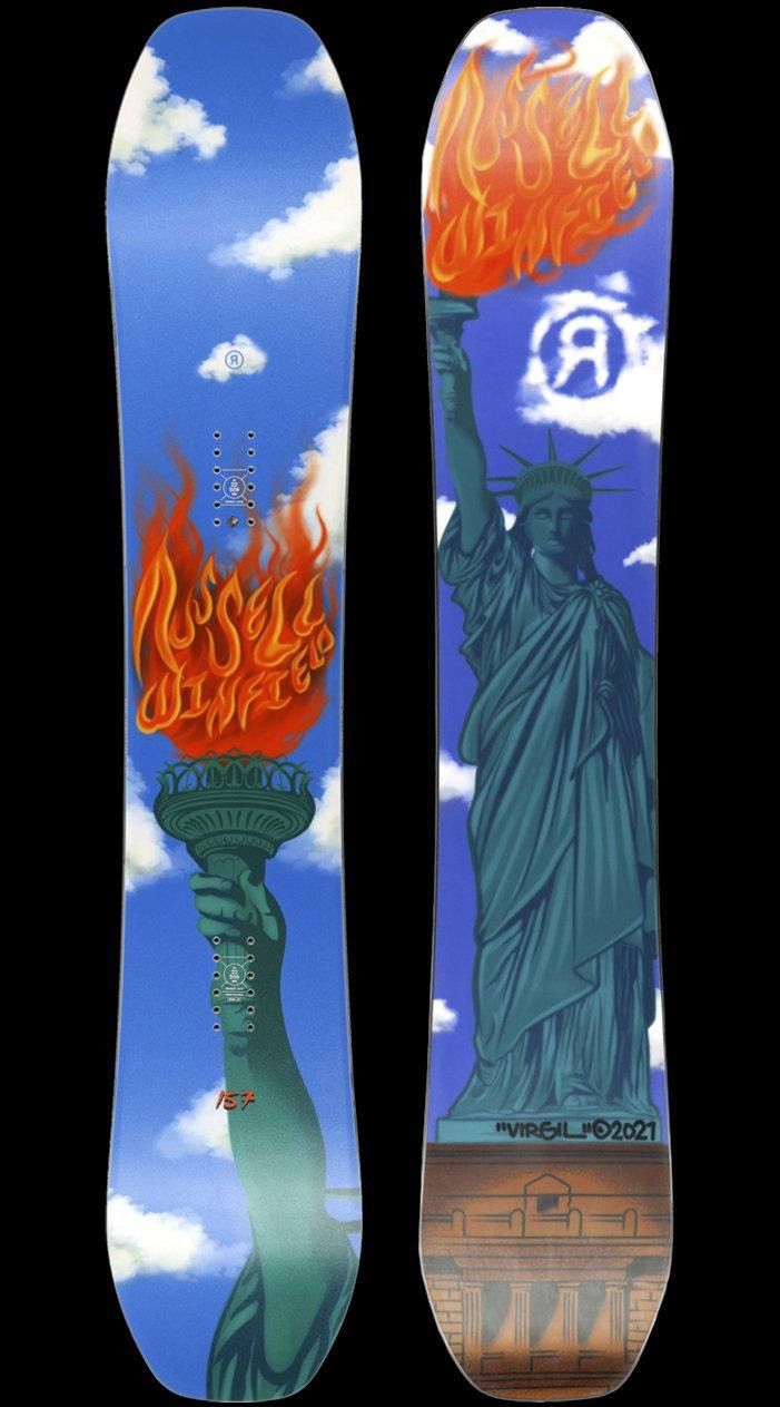 image of Virgil Abloh Russel Winfield Snowboard in Blue, Men's
