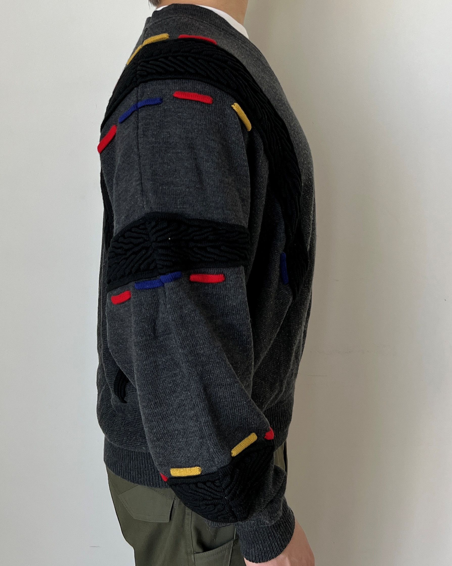 Carlo Colucci VINTAGE CARLO COLUCCI WOOL V-NECK SWEATER Size US L / EU 52-54 / 3 - 5 Thumbnail
