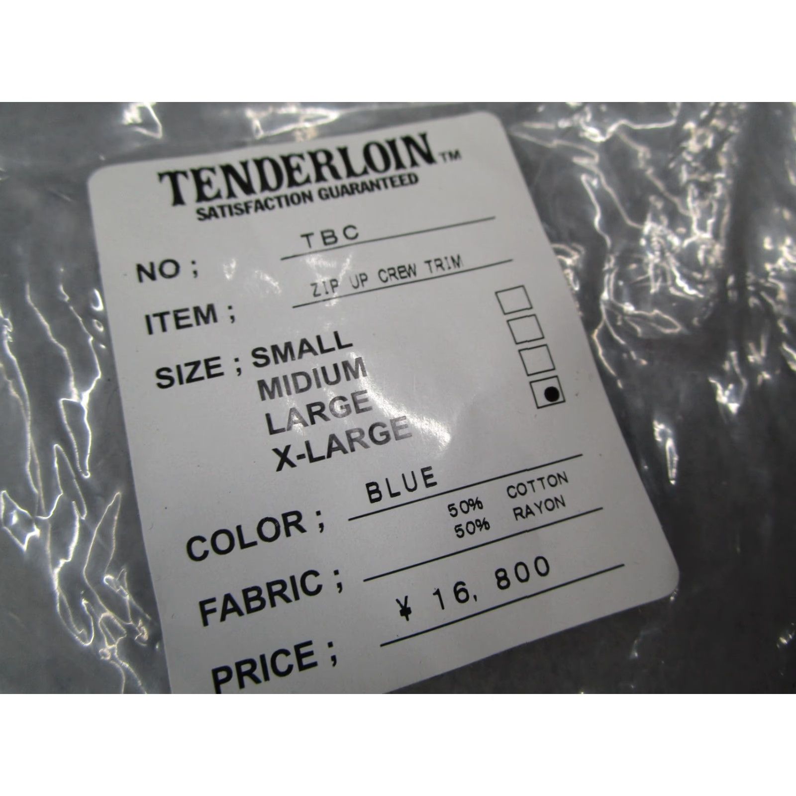 Tenderloin VINTAGE Tenderloin Jacket Mens XL Blue Zip Up Track Sweatshirt Raglan Size US XL / EU 56 / 4 - 4 Thumbnail