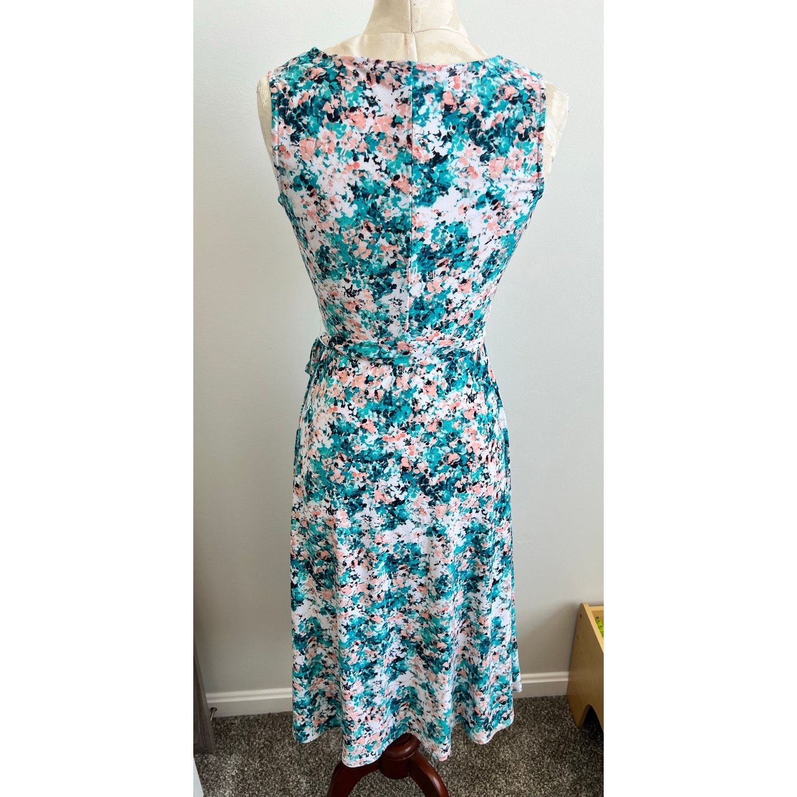 Apt. 9 Apt 9 V-Neck Sleeveless Floral Print Midi Dress Small Size S / US 4 / IT 40 - 5 Thumbnail