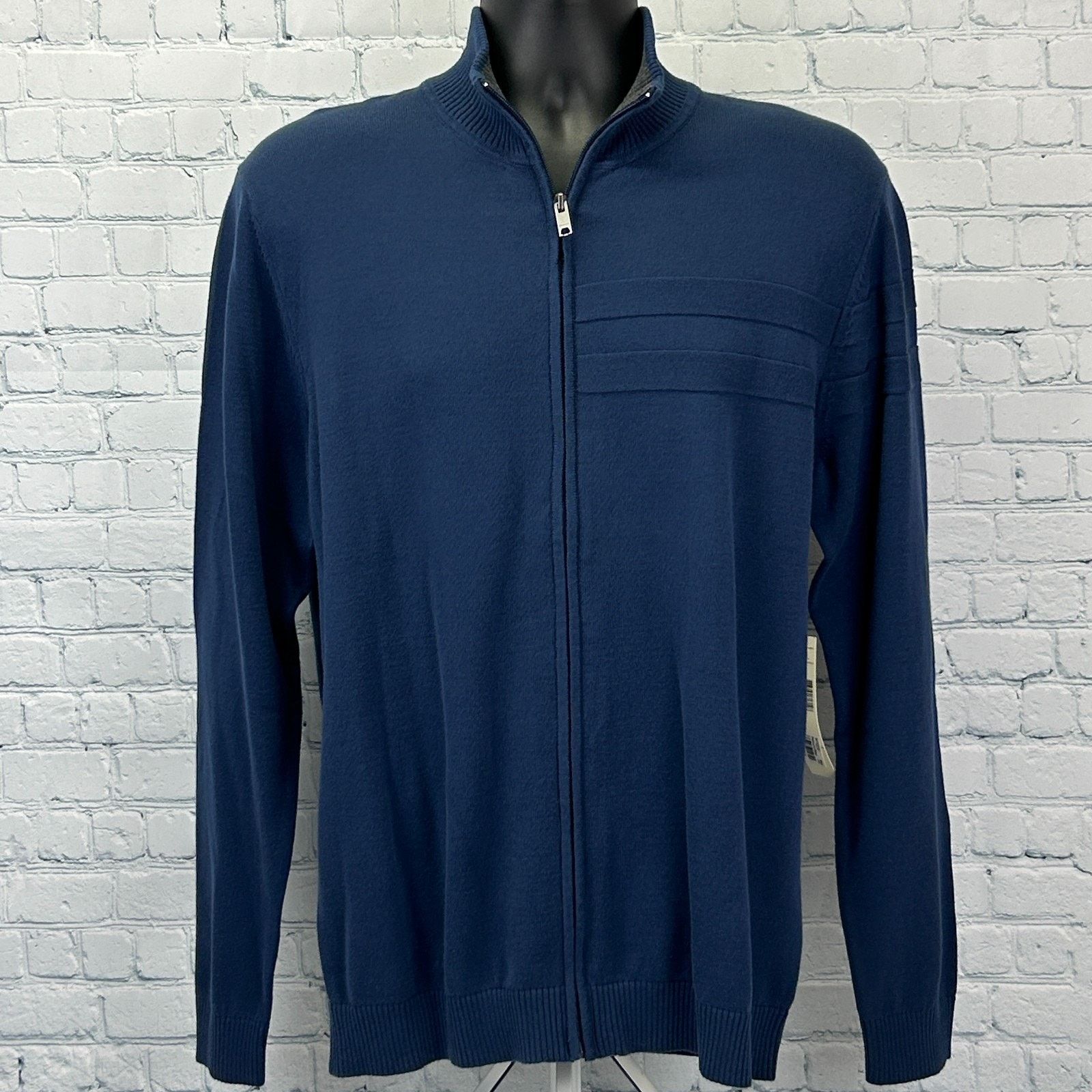 DKNY DKNY Full Zip Mock Neck Sweater Long Sleeve Cotton L Large Size US L / EU 52-54 / 3 - 2 Thumbnail