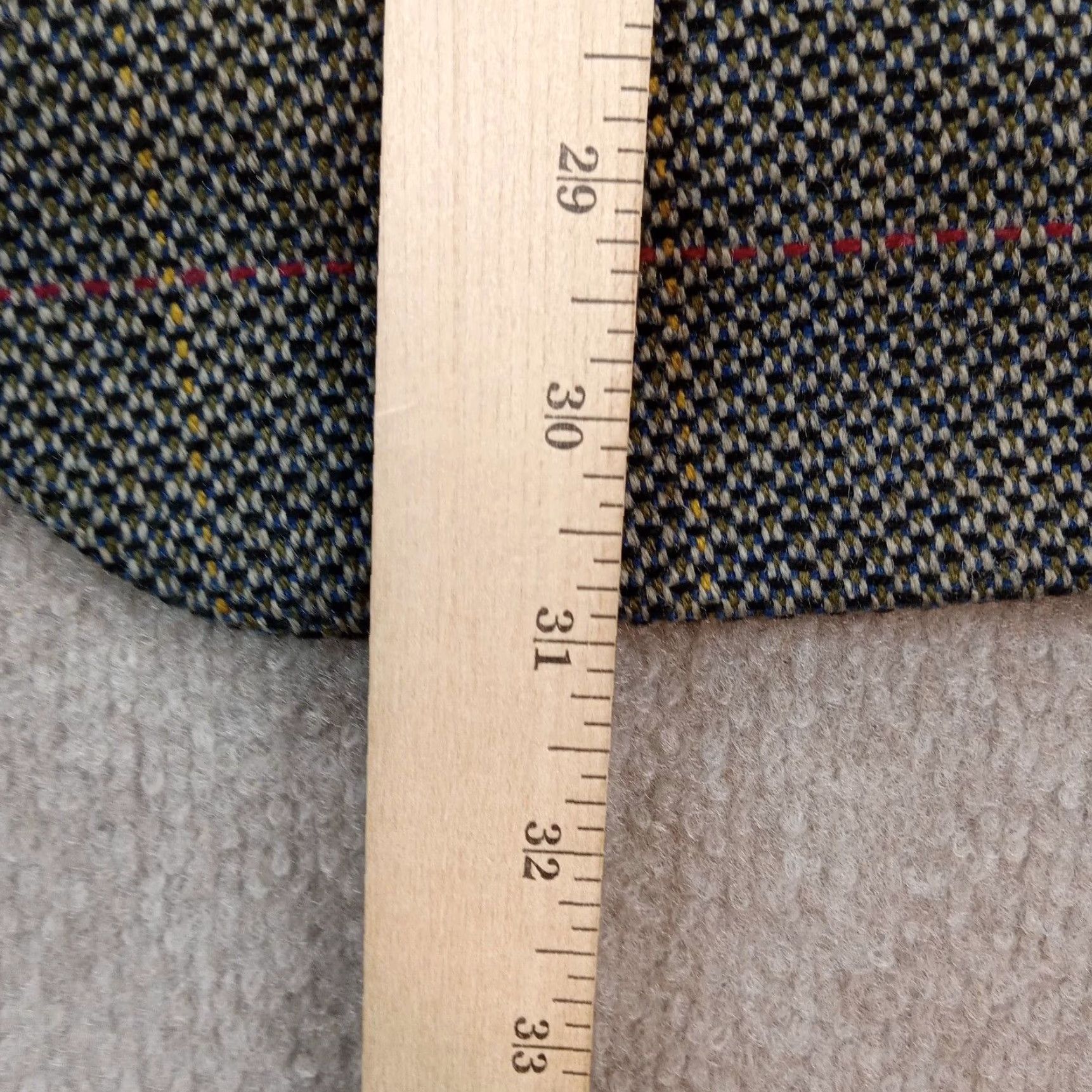 DAKS VINTAGE DAKS Blazer Mens 40 R Black Cashmere Geometric Business Single-Breasted Regular Fit Size 40R - 3 Thumbnail