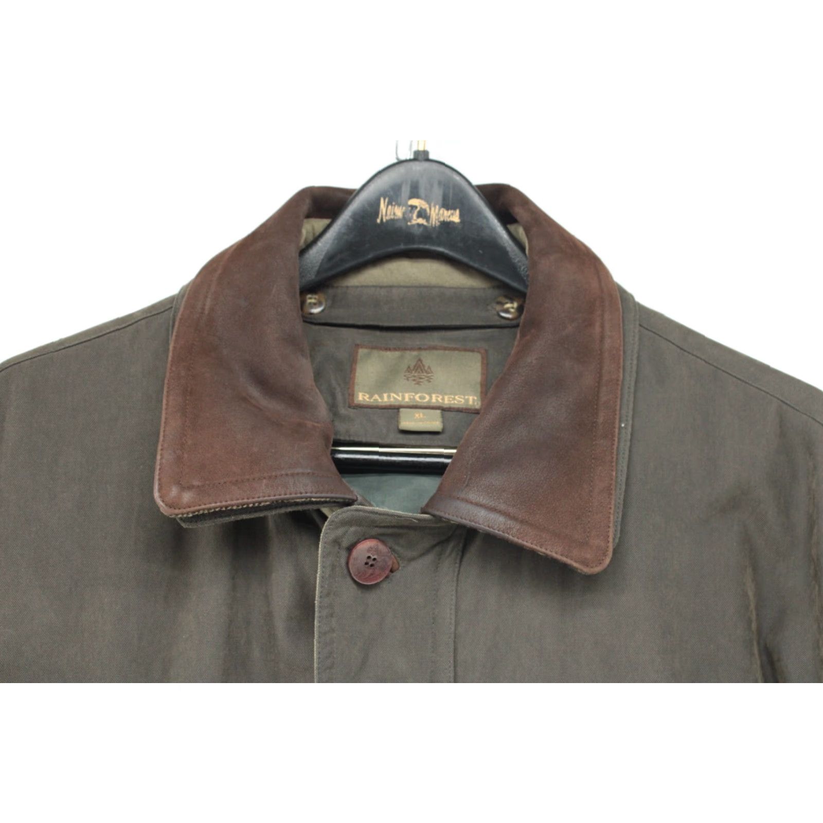 Vintage Rainforest Rainforest Winter Jacket Men XL Removable Liner Down Filled Insulated Parka Olive Green Tan Zip Windproof Size US XL / EU 56 / 4 - 4 Thumbnail
