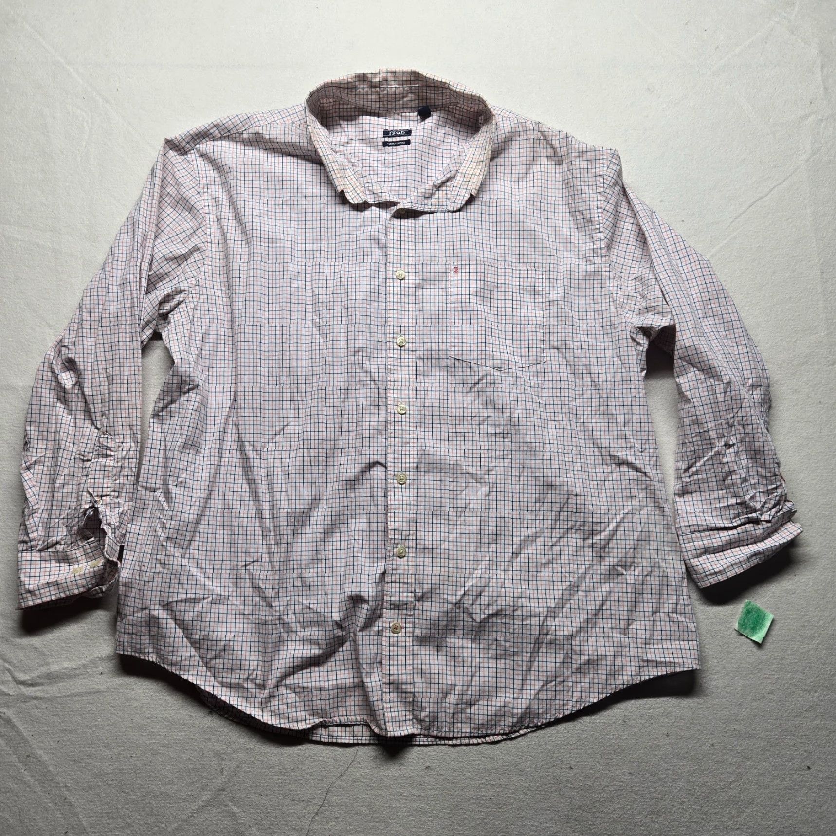 Izod IZOD Shirt Button-Down Up Check Long Sleeve Adult Men's 3XL XXXL Multicolor Cotton Size US XXL / EU 58 / 5 - 2 Thumbnail