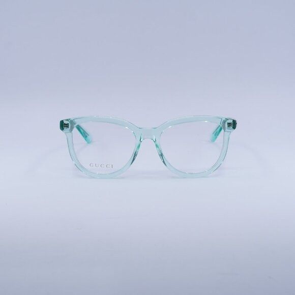 Gucci Gucci GG1687O 004 Eyeglasses Transparent Green 52mm Square Size ONE SIZE - 2 Thumbnail