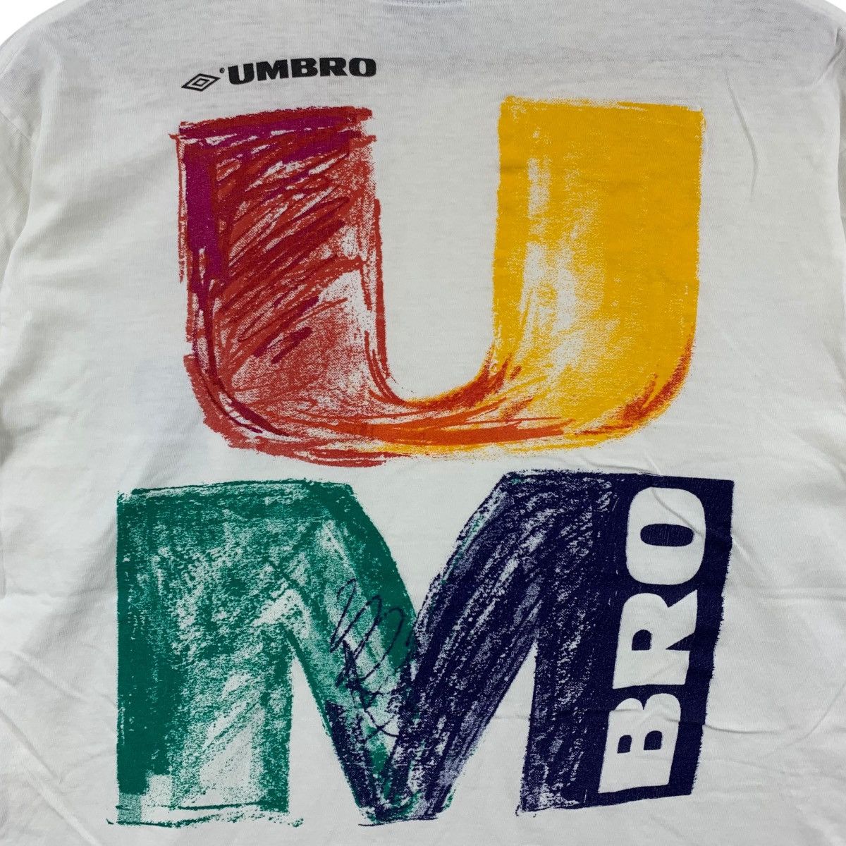 Umbro × Vintage Vintage 90s UMBRO USA Sportswear Big Logo Print White Shirt Size US M / EU 48-50 / 2 - 5 Thumbnail