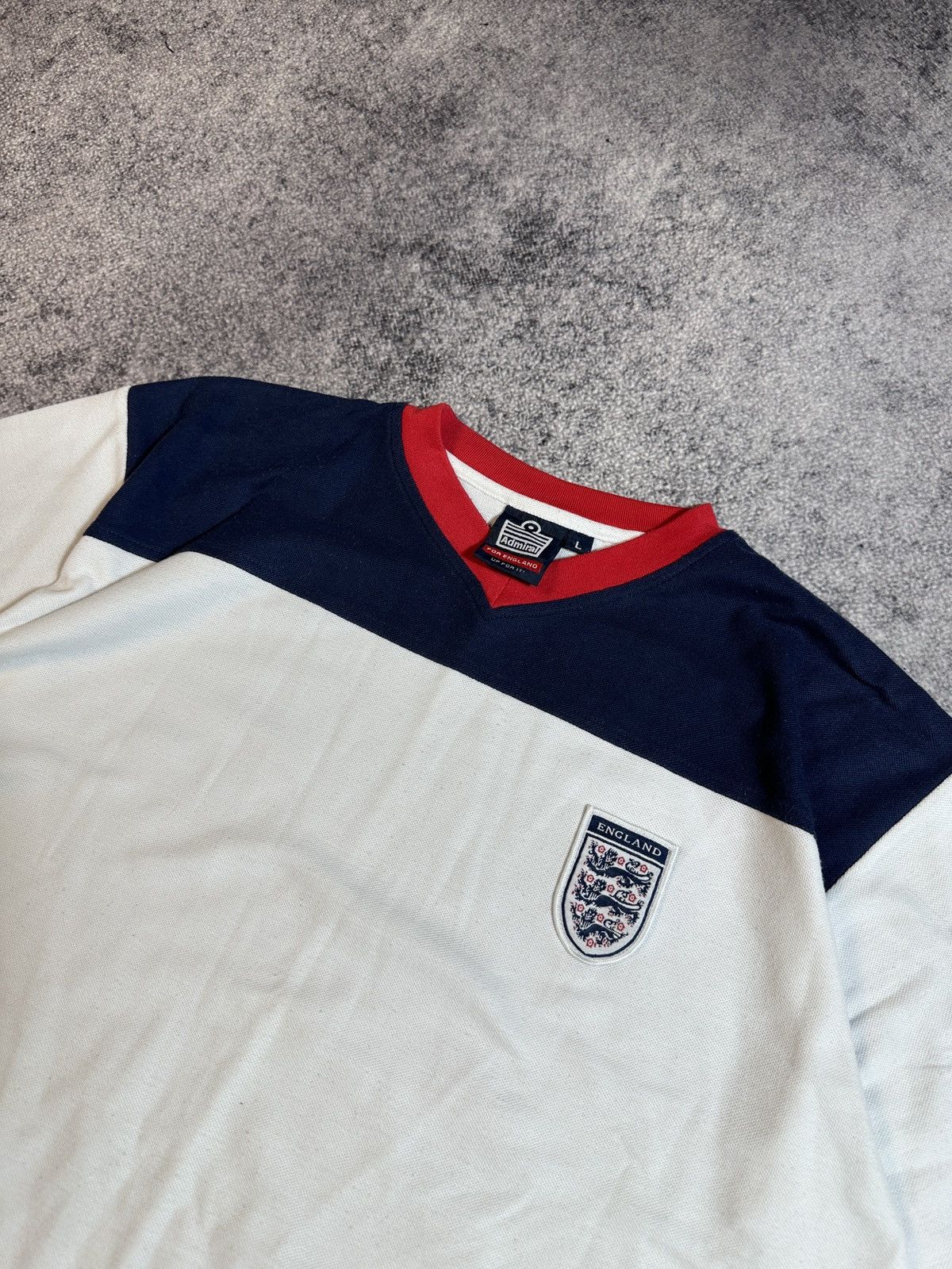Vintage Vintage Rare Admiral England Soccer Jersey Streetwear Size US L / EU 52-54 / 3 - 3 Thumbnail