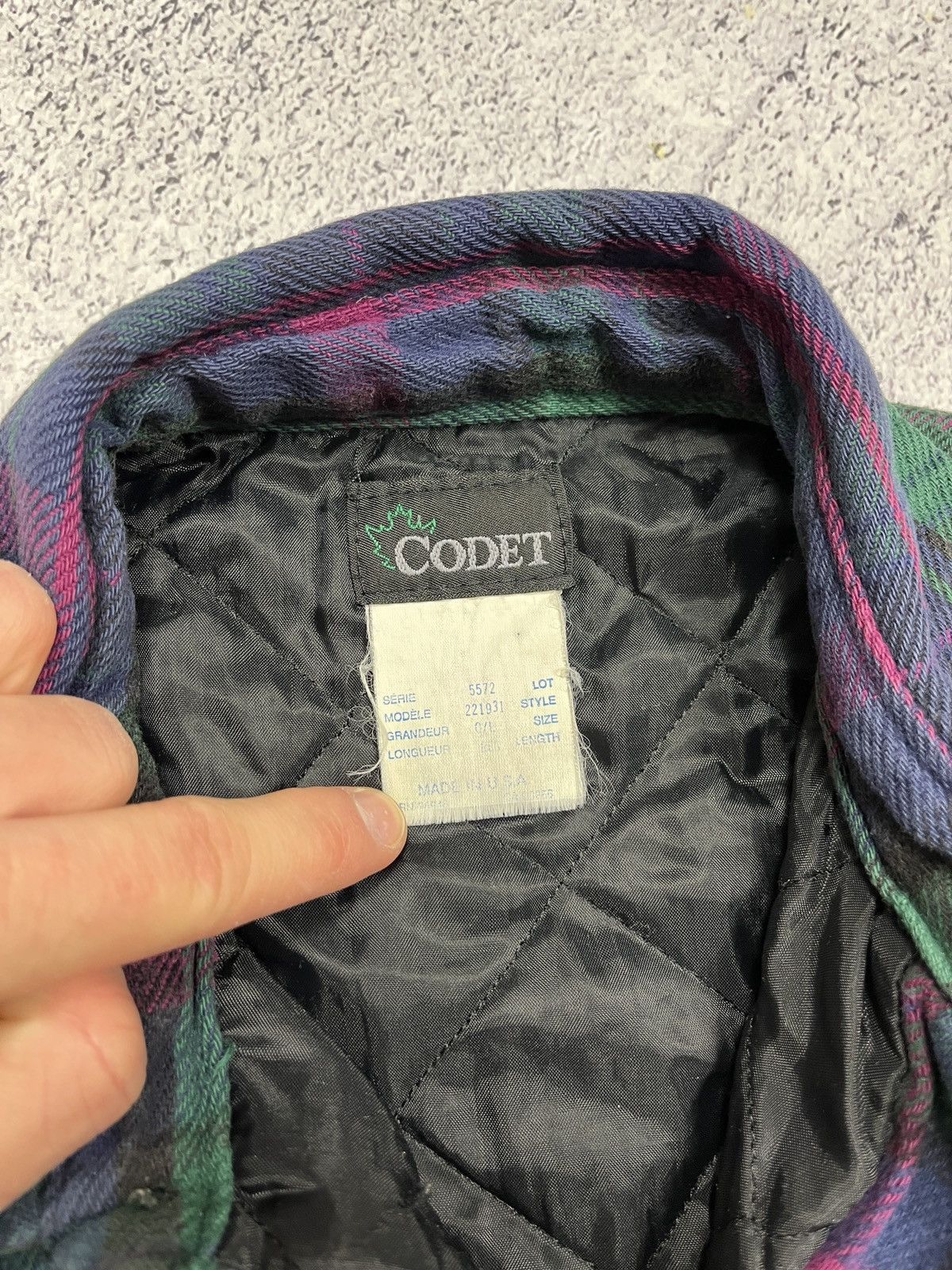 Flannel × Vintage Vintage 90’s Codet Made in USA Flannel Plaid Shirt Jacket Size US L / EU 52-54 / 3 - 9 Thumbnail