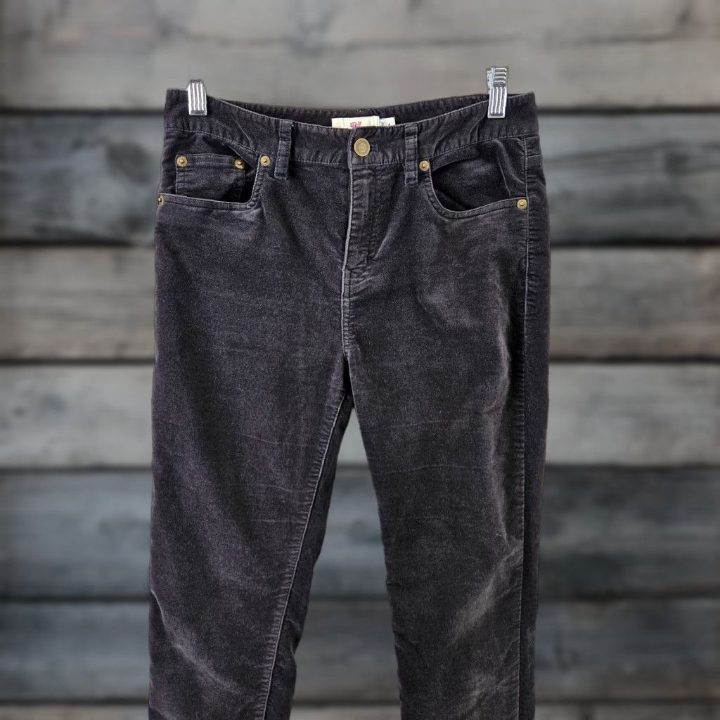 Vineyard Vines Vineyard Vines Womens Velveteen Pants Sz 4 Gray Mid Rise Skinny 5 Pocket Cotton Blend Size 27" / US 4 / IT 40 - 1 Thumbnail