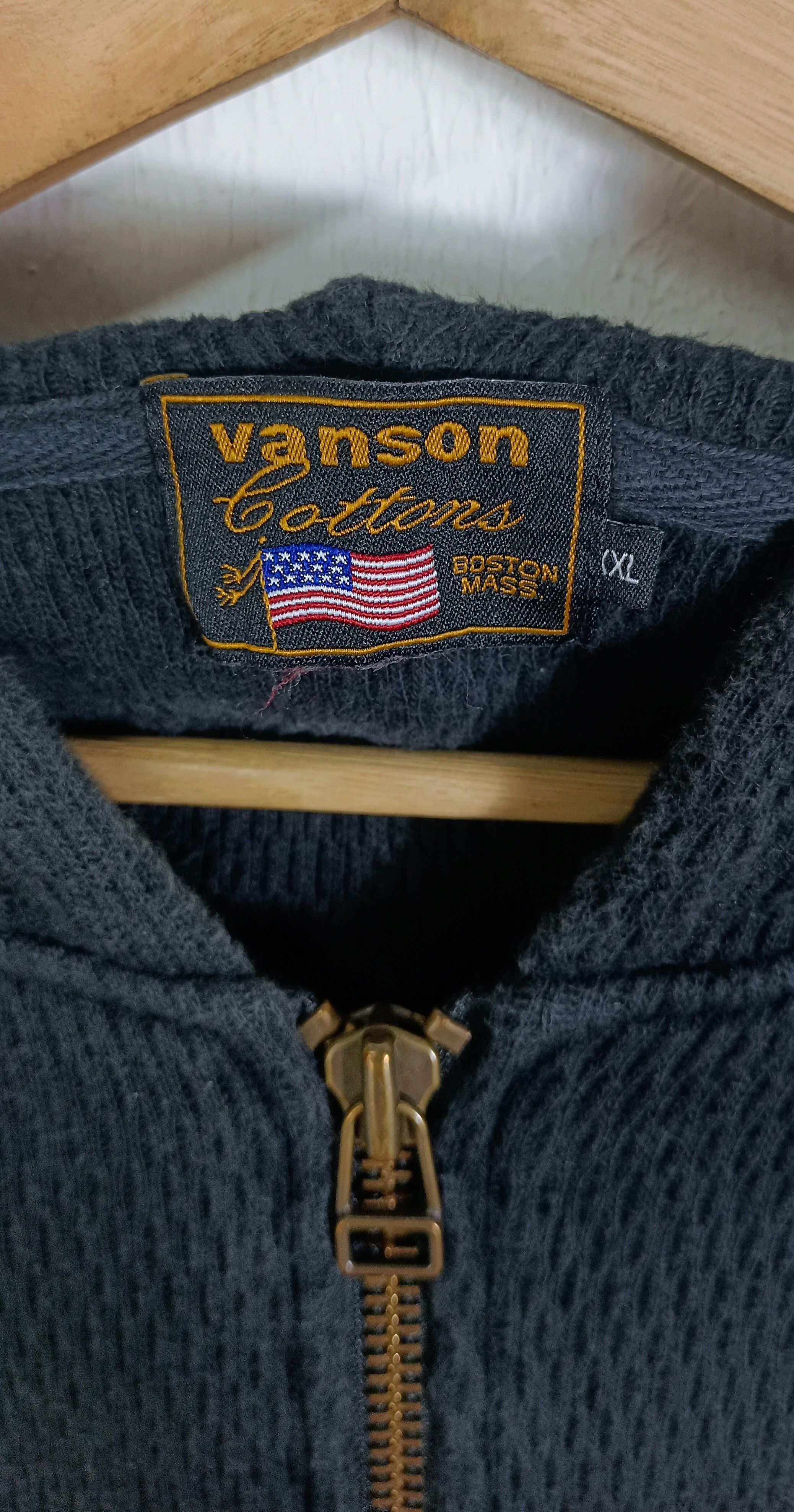 Vanson Leathers Boston Mass Motorcyle Zip Up Hoodie