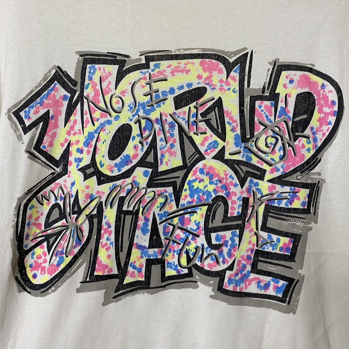 Vintage Vintage 1980s Nose Dive World Stage Graffiti Made in USA Tee Size US M / EU 48-50 / 2 - 2 Thumbnail