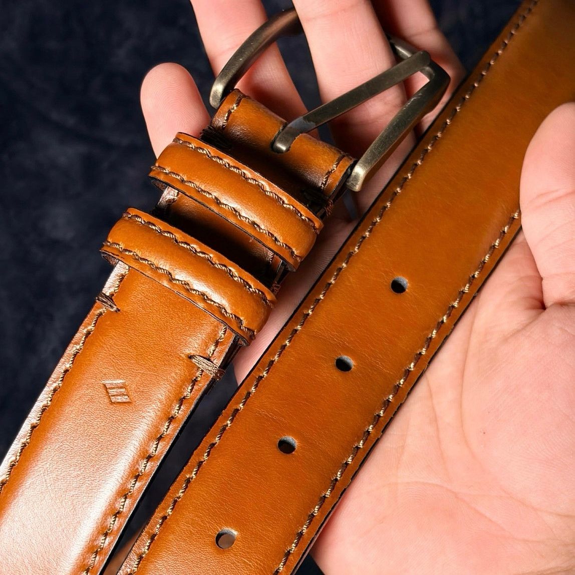 Joseph Abboud Brown Joseph Abboud Men’s Leather Belt Size ONE SIZE - 4 Thumbnail