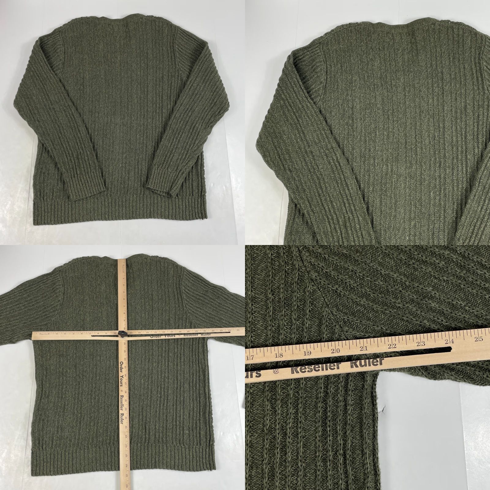 Vintage VINTAGE Woolrich Sweater Mens Medium Green Ramie V Neck Pullover Golf Hiking Outdoor Size US M / EU 48-50 / 2 - 8 Thumbnail