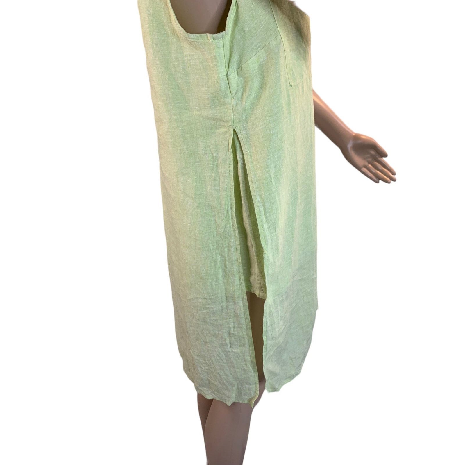 Chicos Chico's 100% Linen Mini Shift Dress Button Down Sleeveless M Size M / US 6-8 / IT 42-44 - 8 Thumbnail