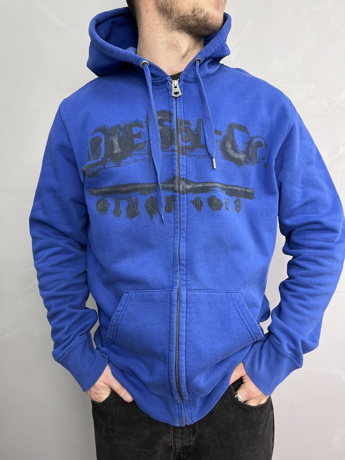 Diesel × Vintage Diesel hoodie big logo BOXY AVANT GARDE vintage Size US XL / EU 56 / 4 - 1 Thumbnail