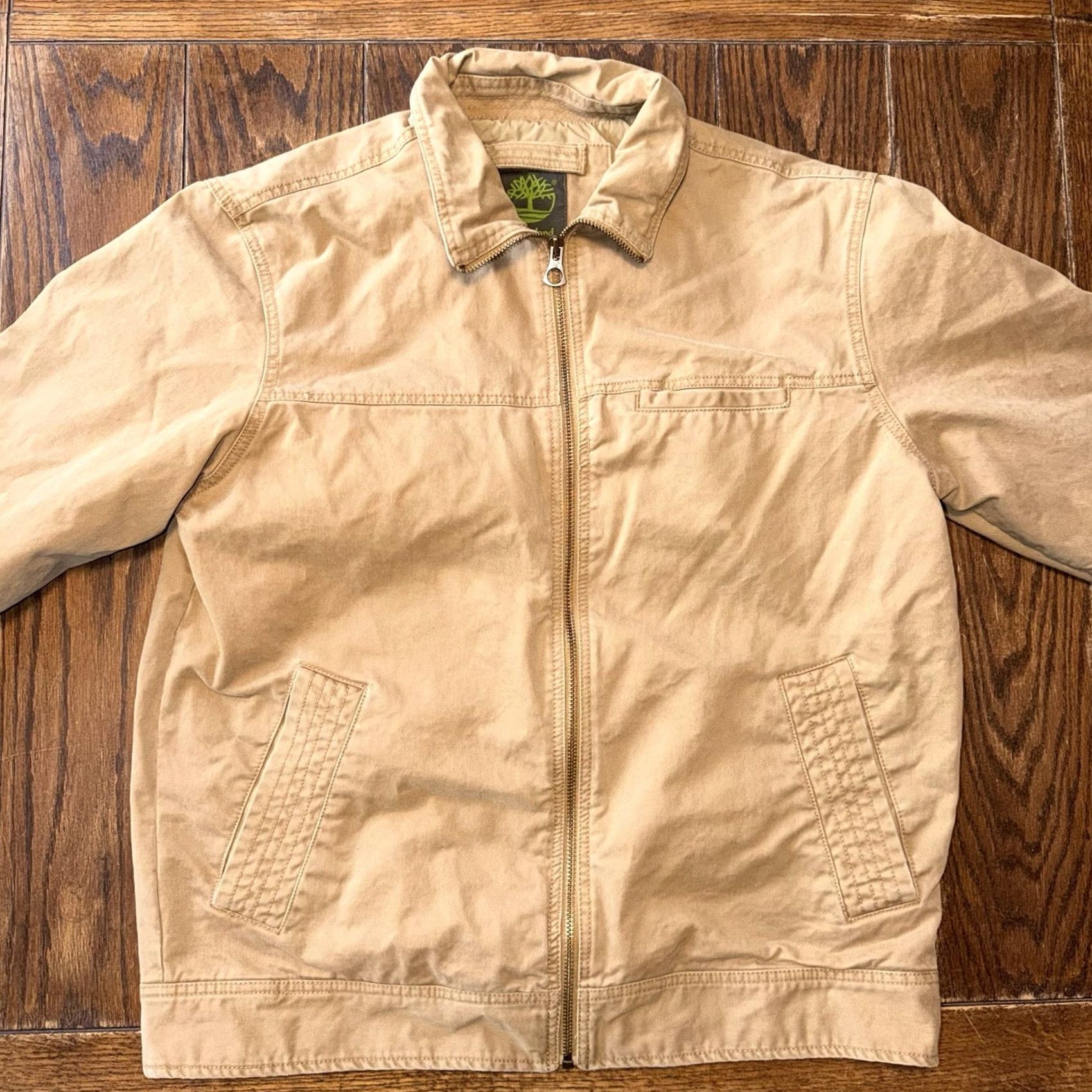 Timberland VINTAGE Timberland Zip Up Work Jacket Canvas Men’s Large Embroidered Logo Mens 90s Beige Size US L / EU 52-54 / 3 - 2 Thumbnail