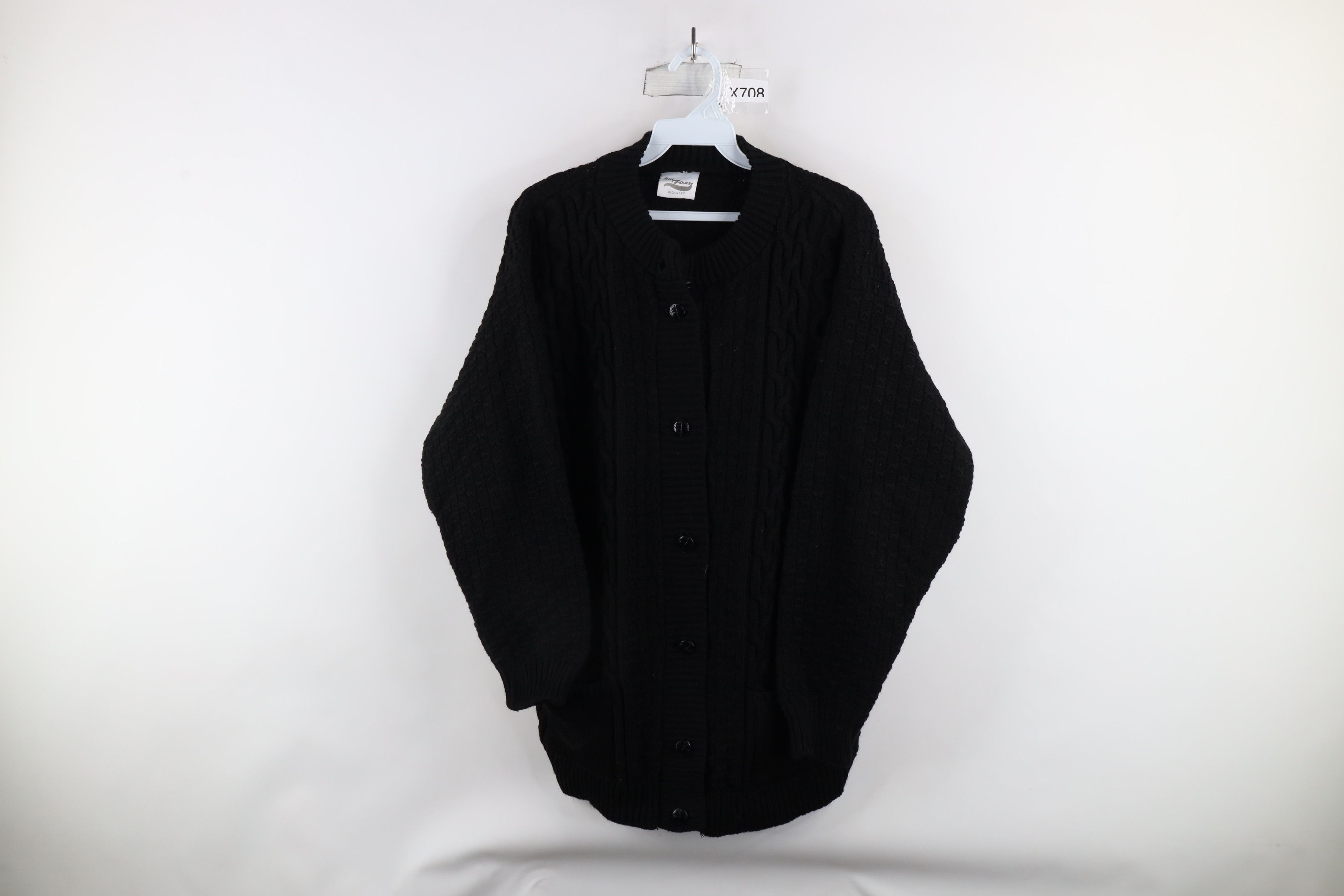 Vintage Vintage 90s Streetwear Fisherman Cable Knit Cardigan Sweater Size L / US 10 / IT 46 - 1 Thumbnail