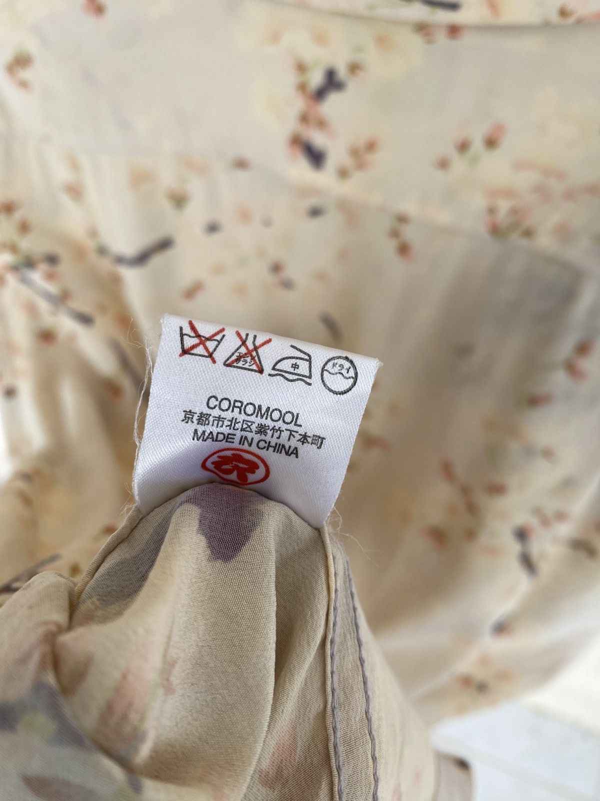Japanese Brand Coromool Silk Crepe Blossom Shirt Size US M / EU 48-50 / 2 - 10 Thumbnail