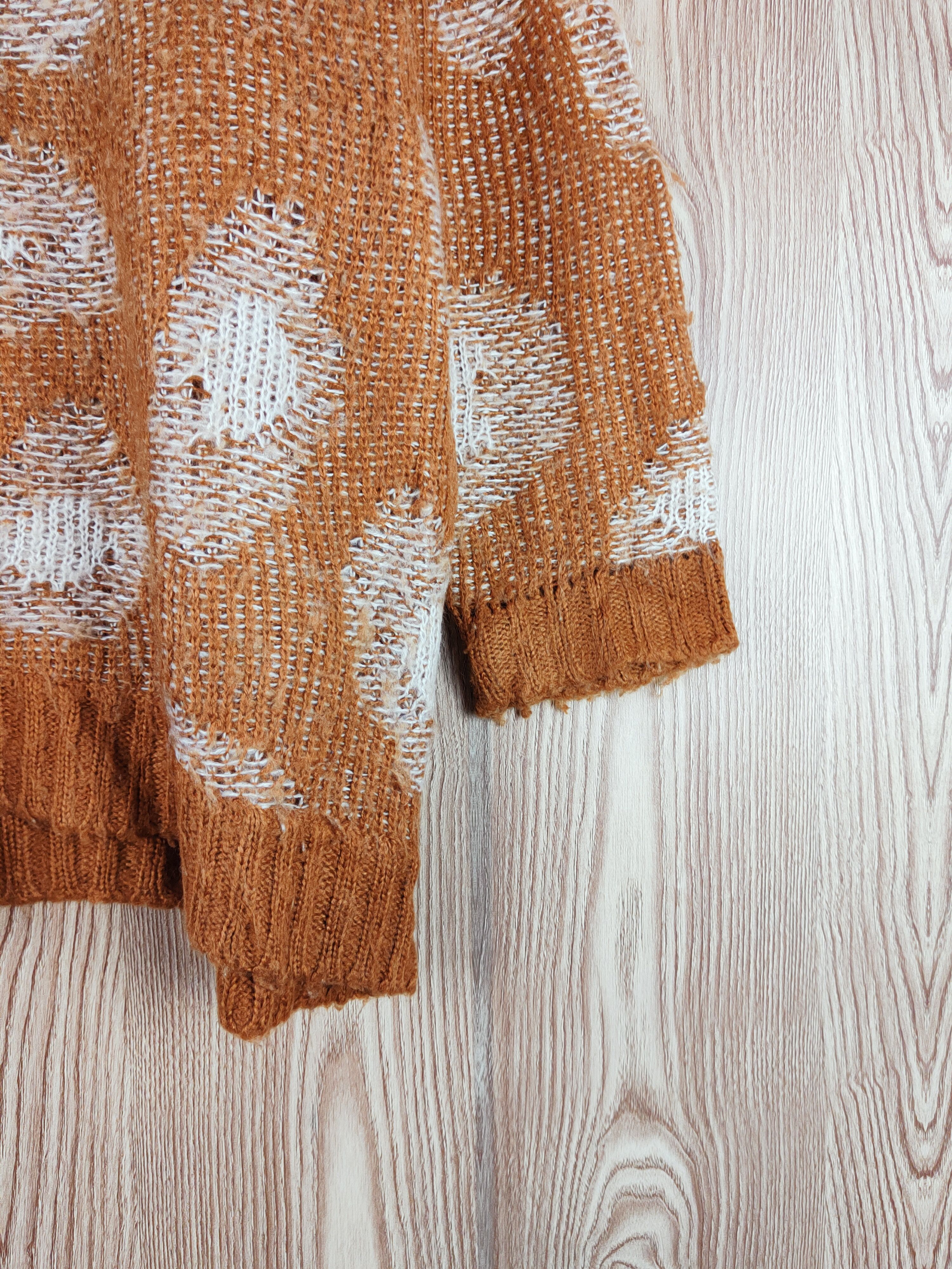 Japanese Brand × Vintage Edition Brown art Knitwear Sweatshirts #W129 Size US XL / EU 56 / 4 - 6 Thumbnail