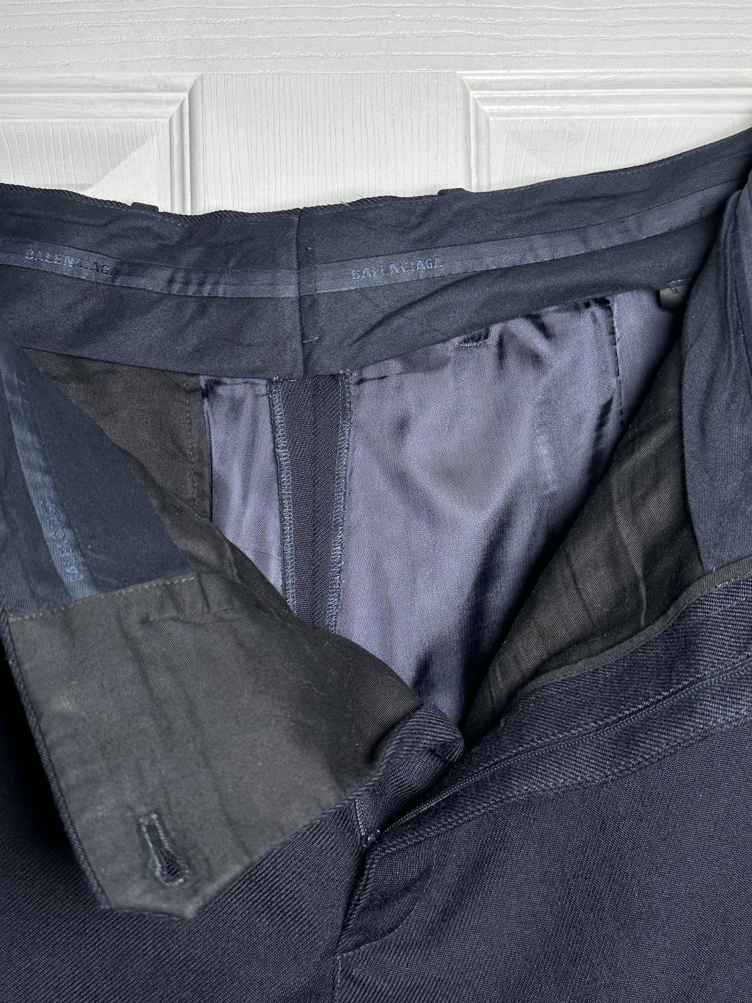 Balenciaga Navy Wool Tapered Balenciaga Trousers Size 48R - 5 Thumbnail