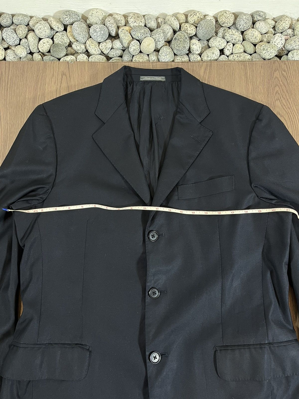 Salvatore Ferragamo Salvatore Ferragamo Midnight Black Tailored Blazer Size 50L - 16 Thumbnail