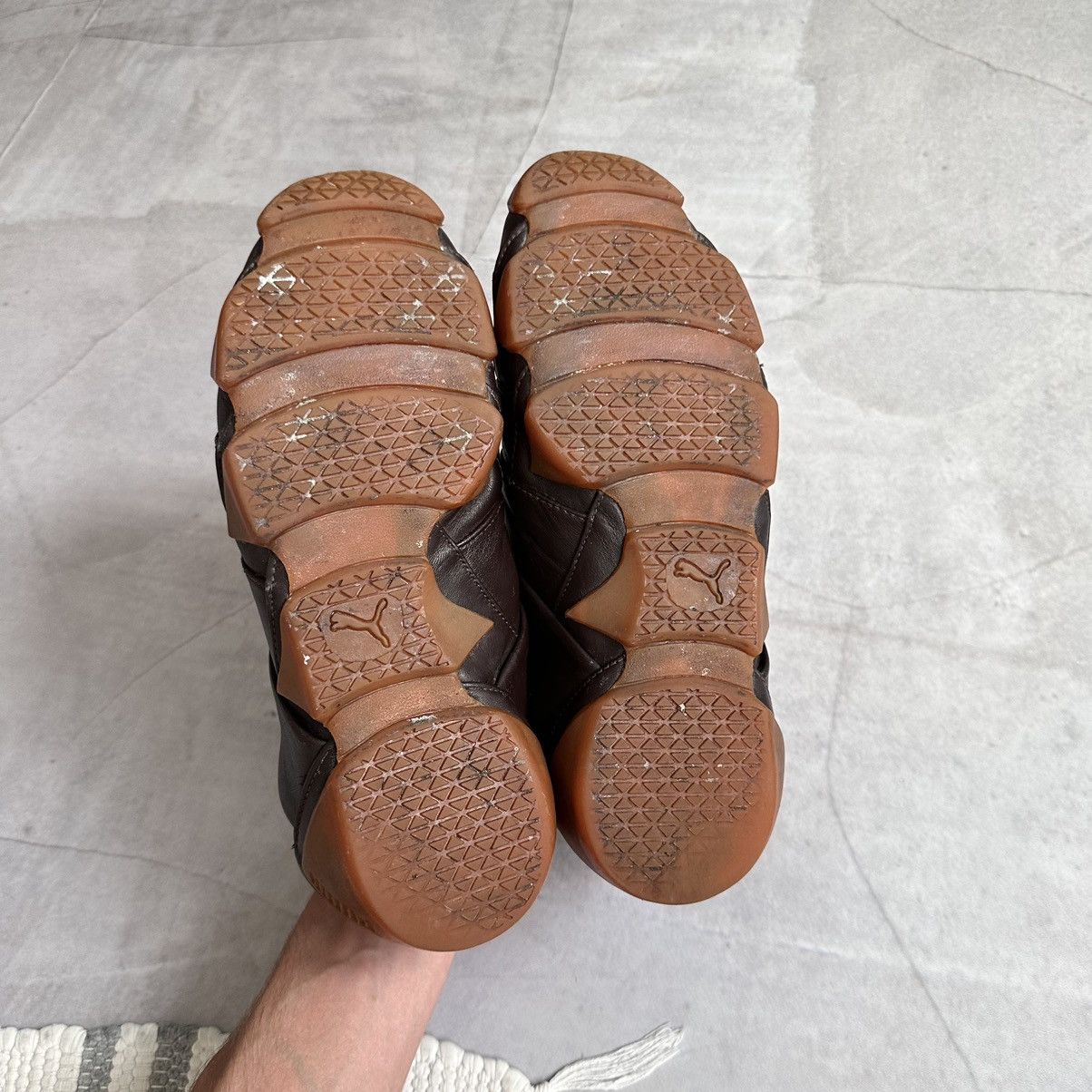 Japanese Brand × Puma × Vintage RARE Puma Satori Vintage Leather Sneakers Y3 Mostro Vibe Size US 8.5 / EU 41-42 - 17 Thumbnail