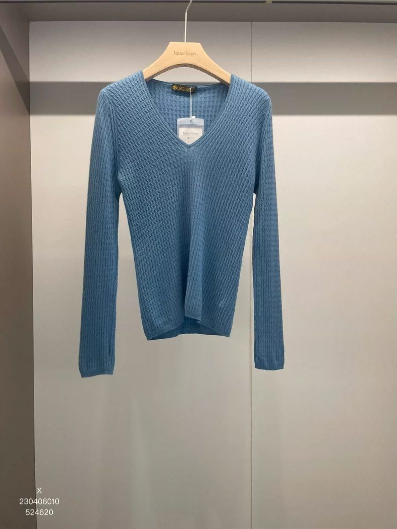 Loro Piana LORO PIANA Blue cashmere V-neck sweater Size M / US 6-8 / IT 42-44 - 1 Thumbnail