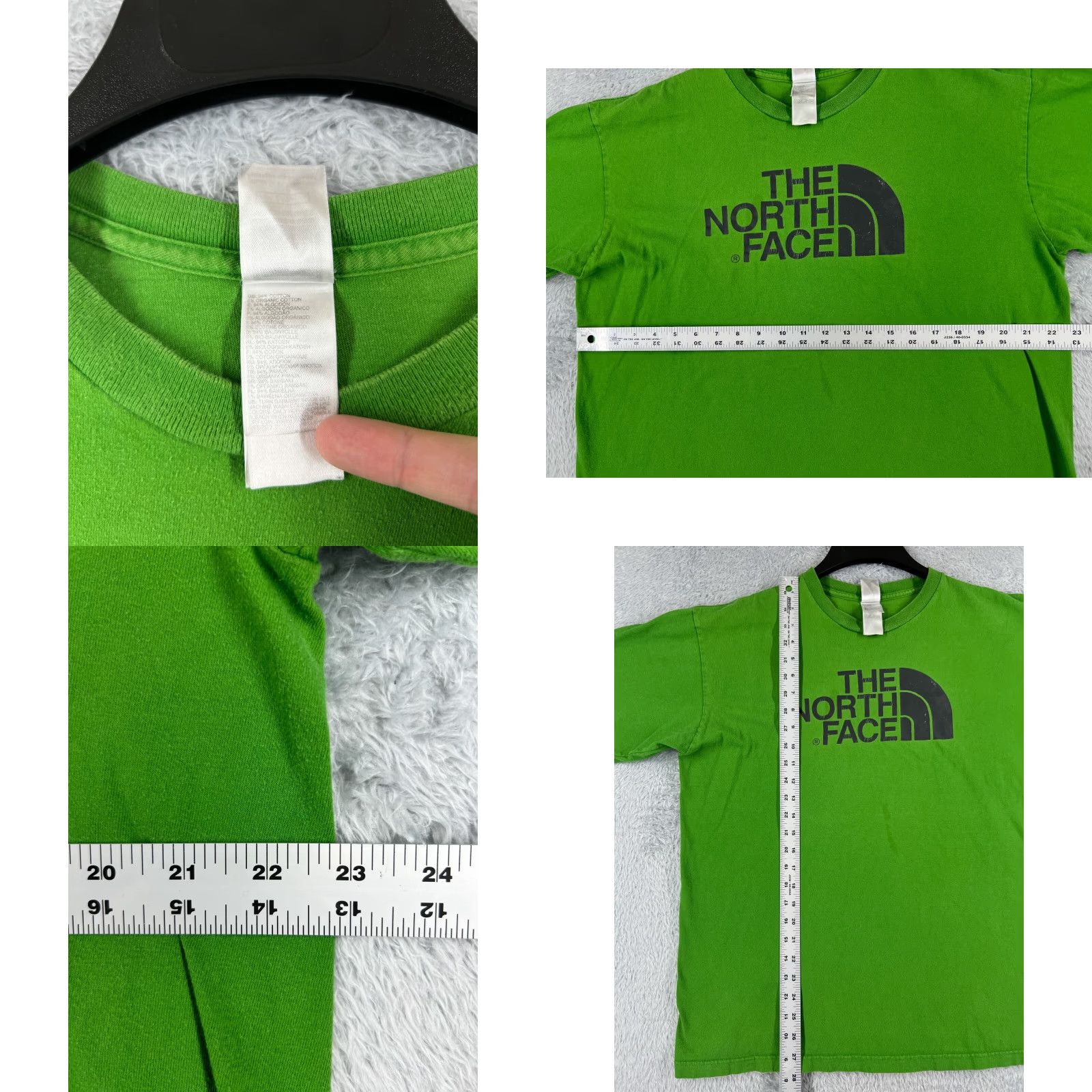 The North Face The North Face Shirt Men L Green Short Sleeve Crew Neck Cotton Blend Logo T-Shirt 90s Mens Size US L / EU 52-54 / 3 - 8 Thumbnail