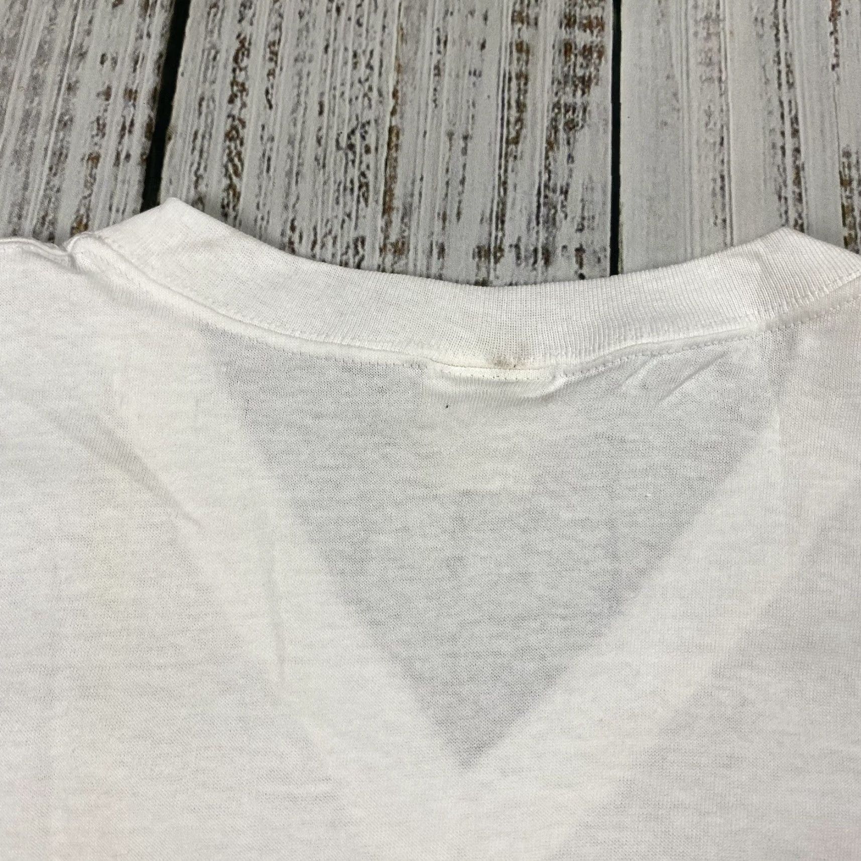 X-LARGE VINTAGE 80s STYLES TO GO V-NECK T-SHIRT XL WHITE USA Mens Size US XL / EU 56 / 4 - 8 Thumbnail