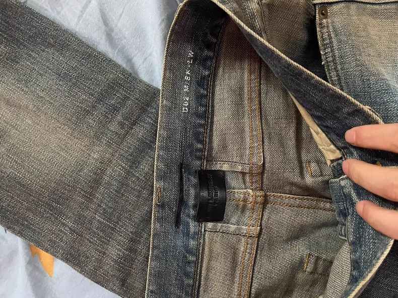 Yves Saint Laurent saint laurentThe Big Wreck Yellow Muddy Wash Ripped Jeans 2 Size US 27 - 6 Thumbnail