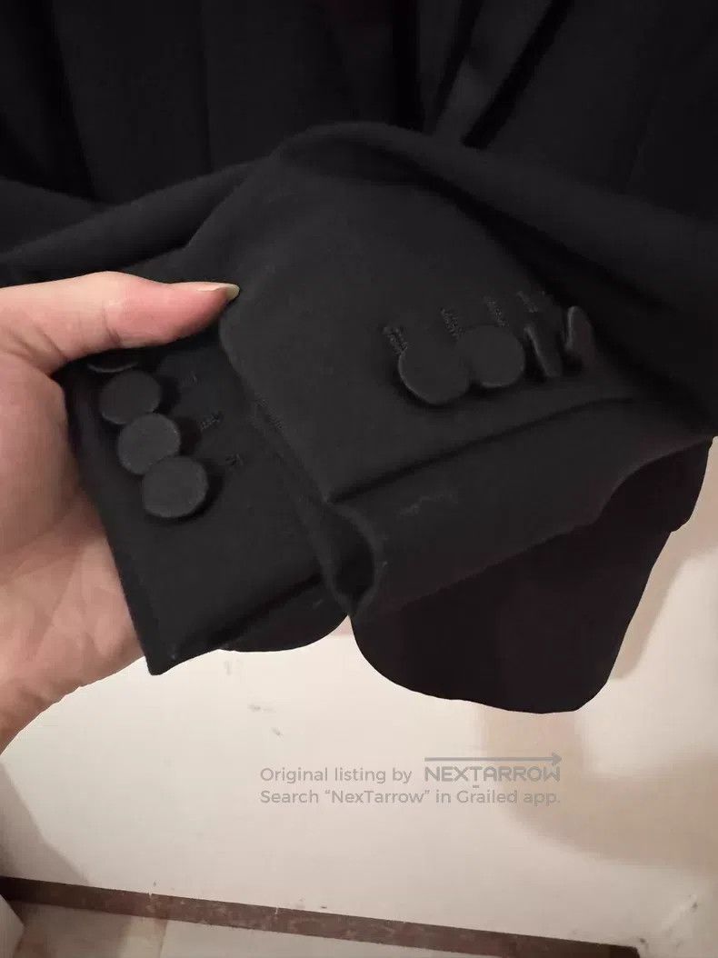 Saint Laurent Paris Saint Laurent Paris Black Satin Peak Lapel Smoking Suit Ja Size US XS / EU 42 / 0 - 4 Thumbnail