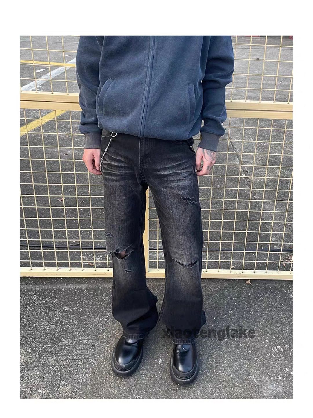 Jean × Vintage washed faded cleanfit yuppie bootcut damaged jeans Size US 32 / EU 48 - 10 Thumbnail