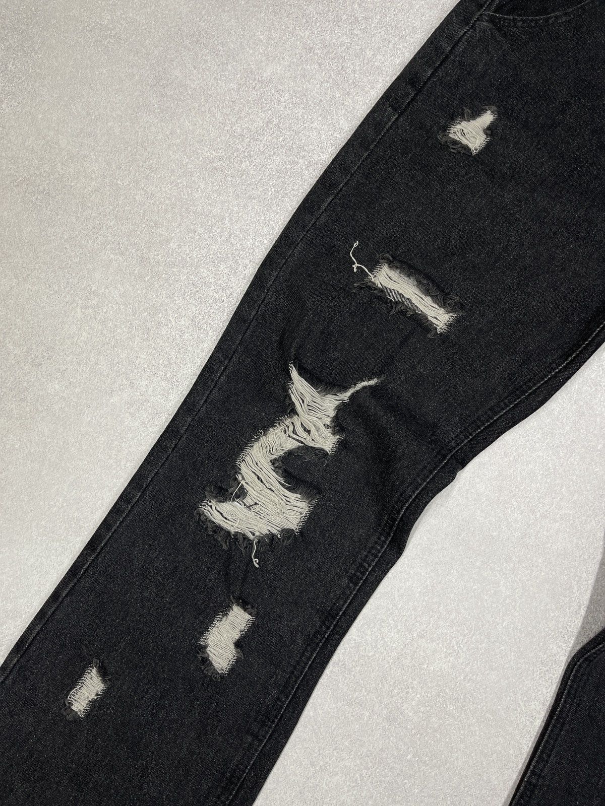 Other Women Mom Denim Flared Jeans Big Logo Inscription Size 34" / US 12 / IT 48 - 8 Thumbnail