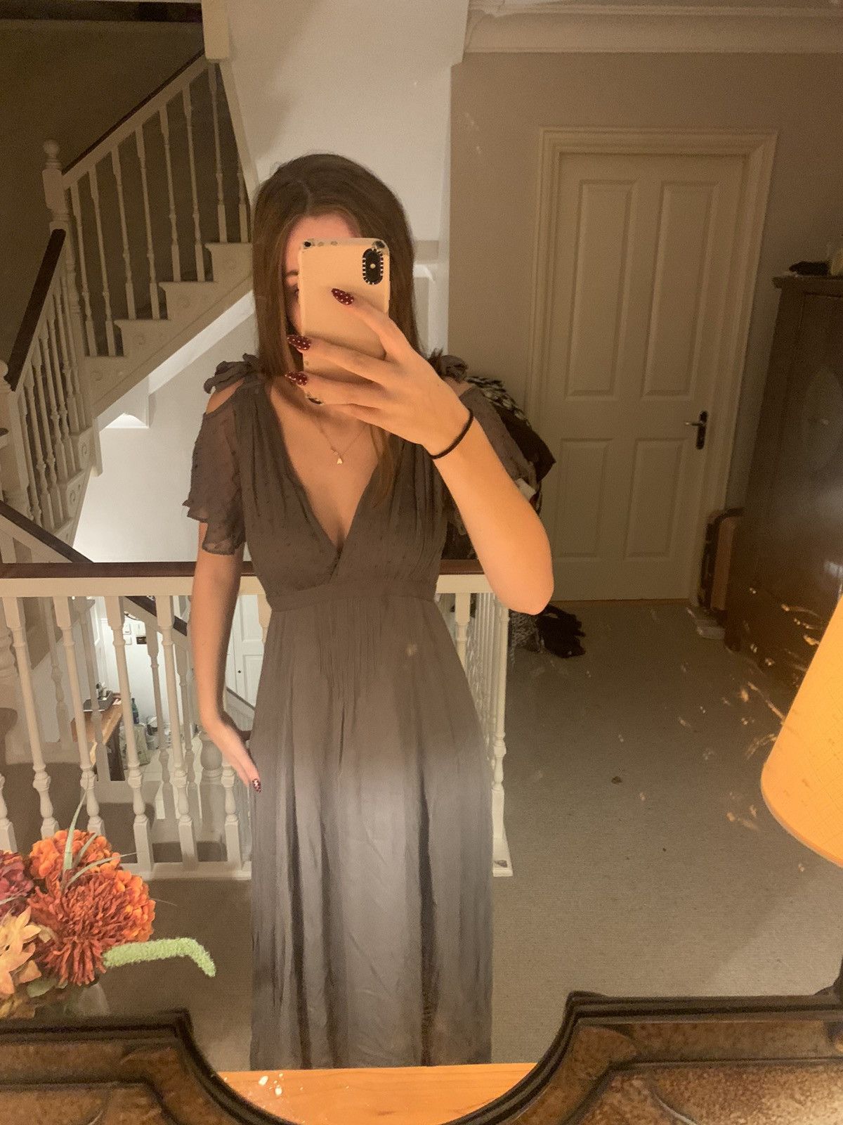 Other Noa Noa Grey Maxi Dress Size M / US 6-8 / IT 42-44 - 3 Thumbnail